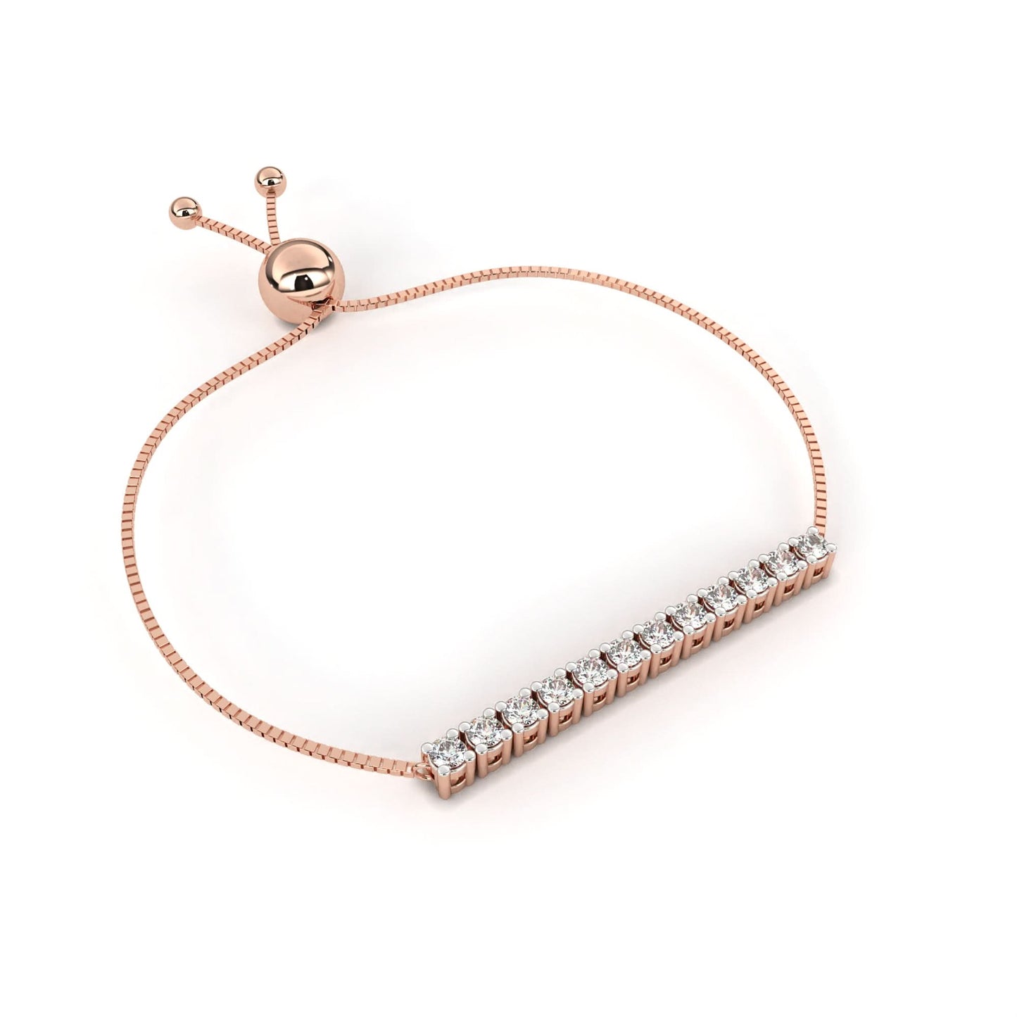 round cut lustre line diamond bracelet - sleek and modern jewelry for women