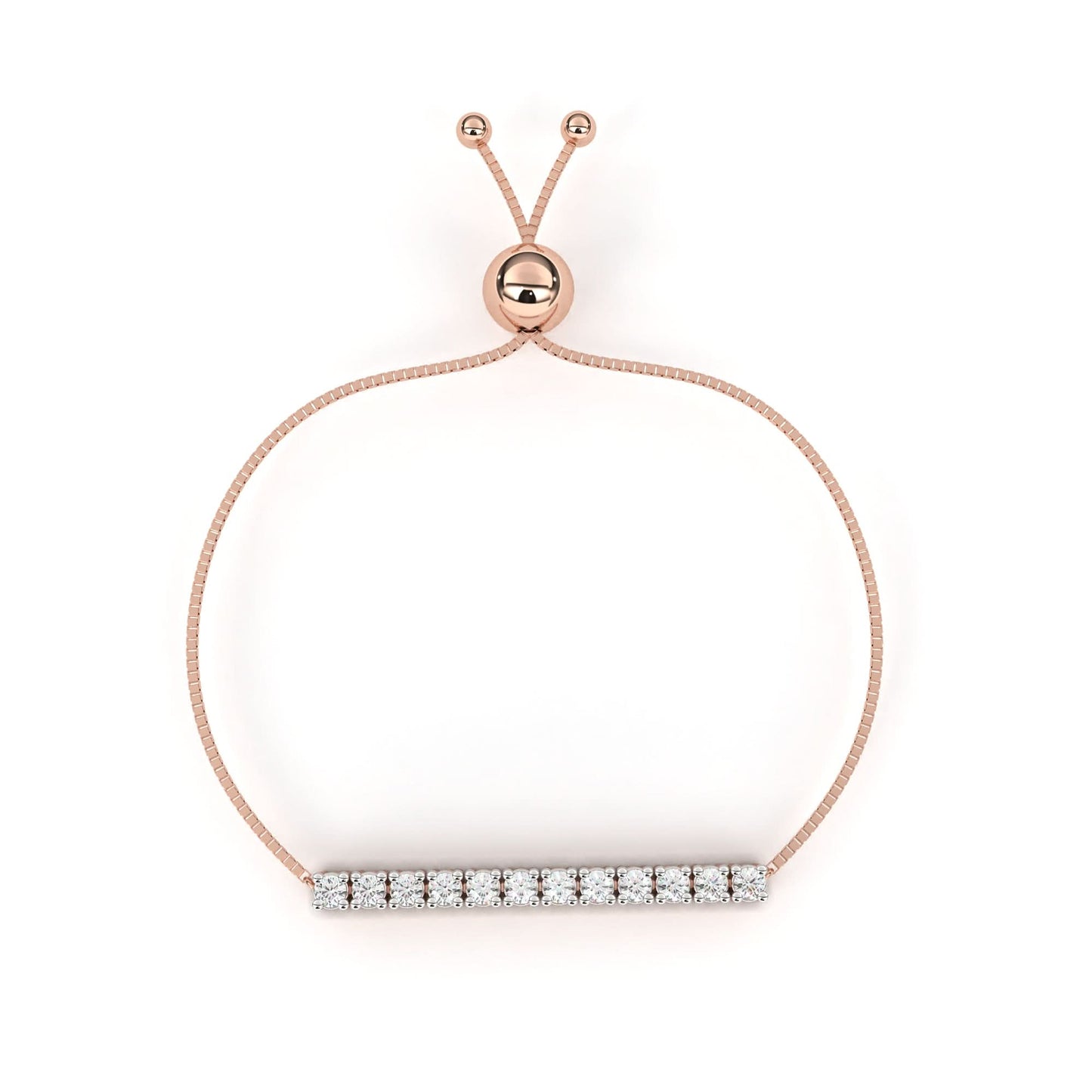 round cut lustre line diamond bracelet - sleek and modern jewelry for women