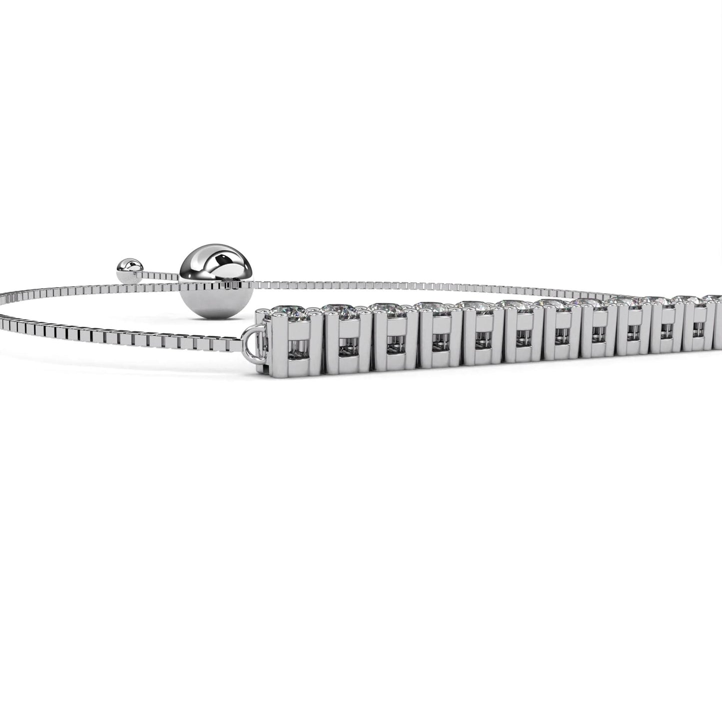 round cut lustre line diamond bracelet - sleek and modern jewelry for women