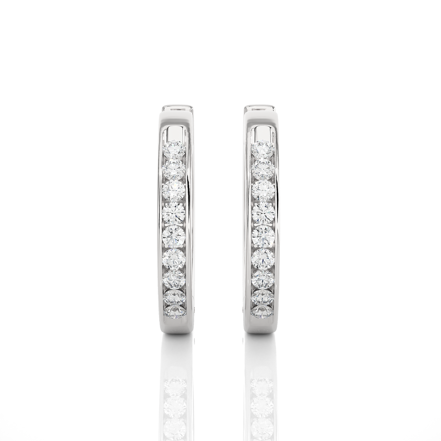 0.90 carat round cut diamond classic white gold hoop earrings – timeless everyday jewelry for women