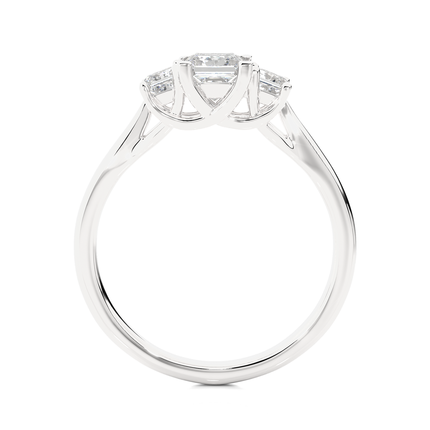 2.00 carat trinity princess cut diamond engagement ring for women โ three stone bridal jewelry