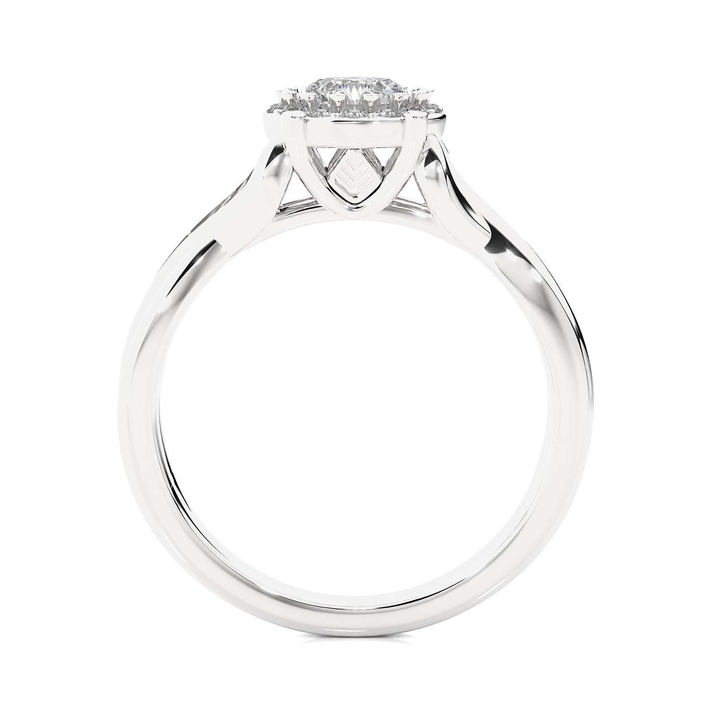 1.28 carat round cut halo diamond engagement ring for women โ elegant bridal jewelry