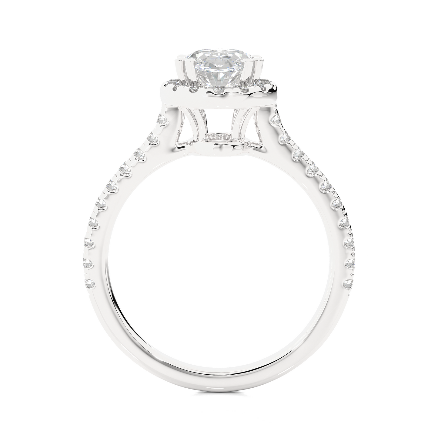 1.36 carat oval cut halo diamond engagement ring for women โ elegant bridal jewelry