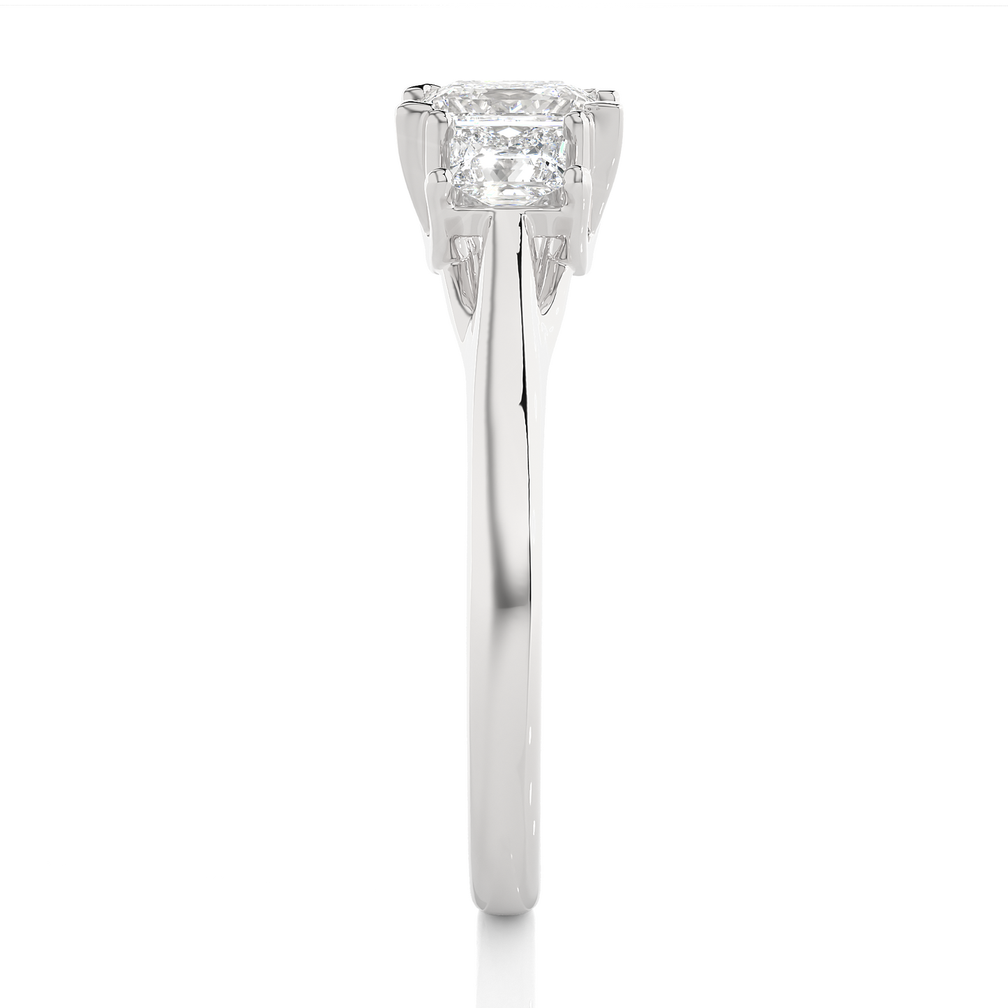 2.00 carat trinity princess cut diamond engagement ring for women โ three stone bridal jewelry
