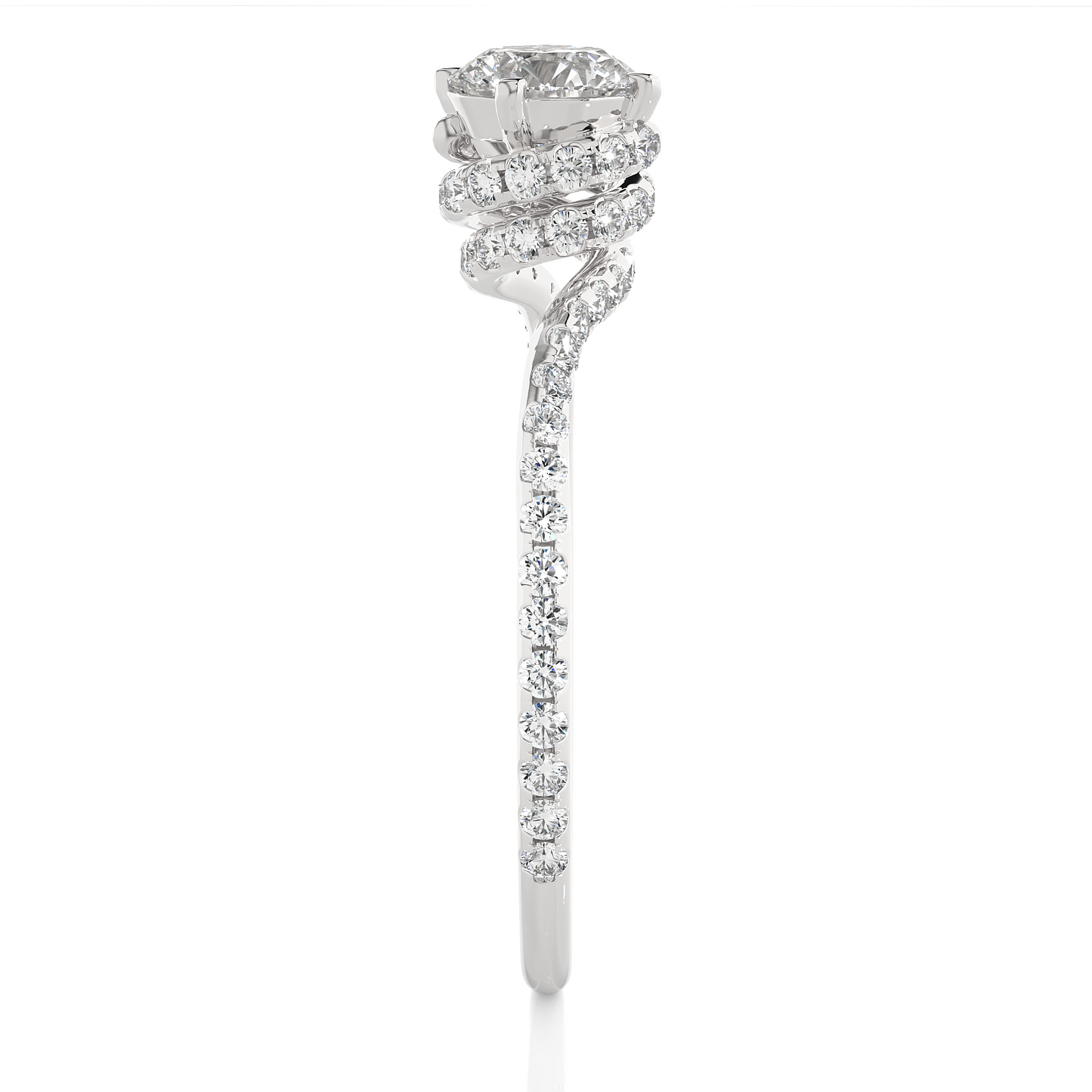 2.58 carat round cut hidden halo diamond engagement ring for women – elegant bridal jewelry