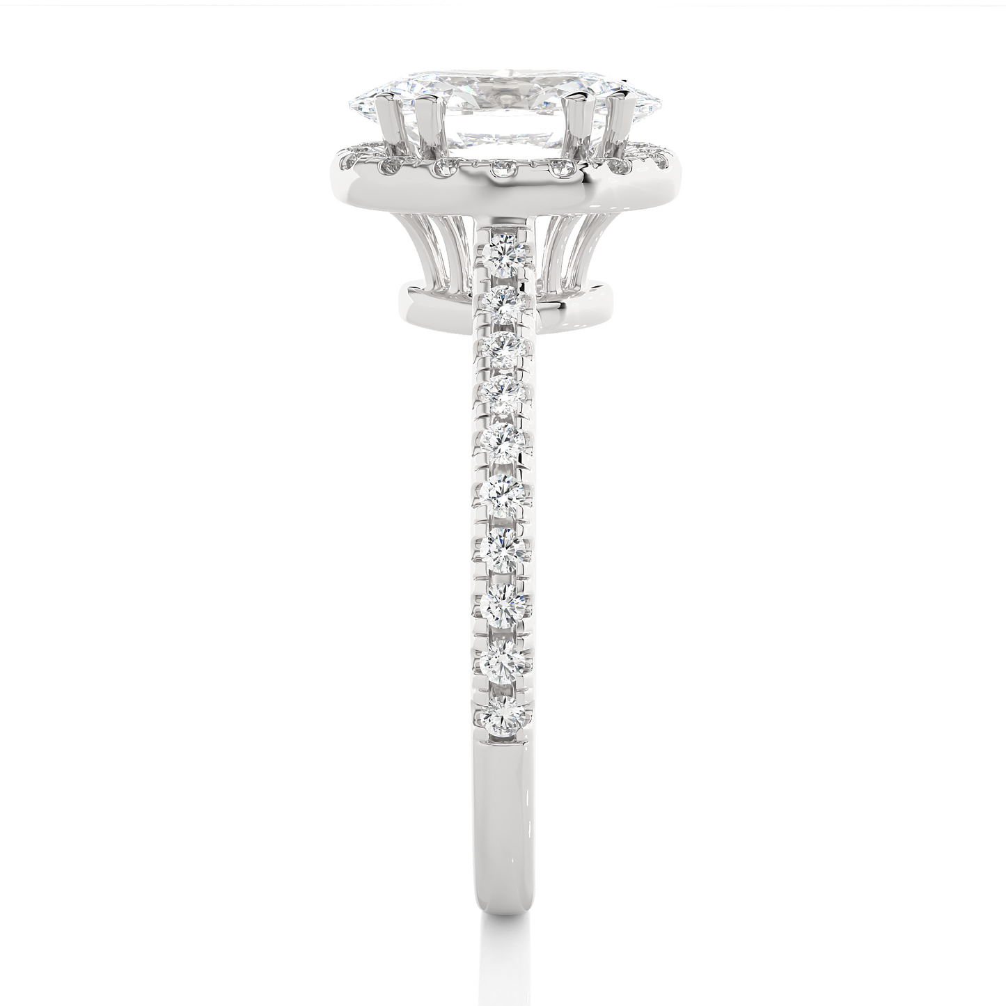 1.36 carat oval cut halo diamond engagement ring for women โ elegant bridal jewelry