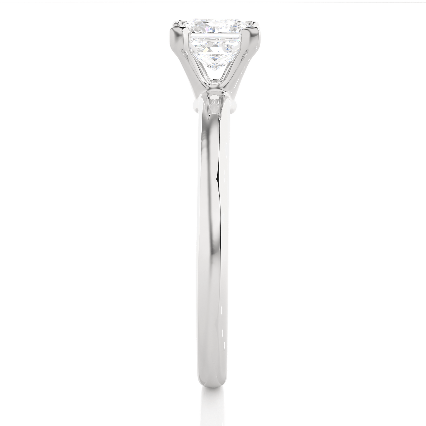 1 carat elena charm princess cut diamond solitaire engagement ring for women – classic bridal jewelry