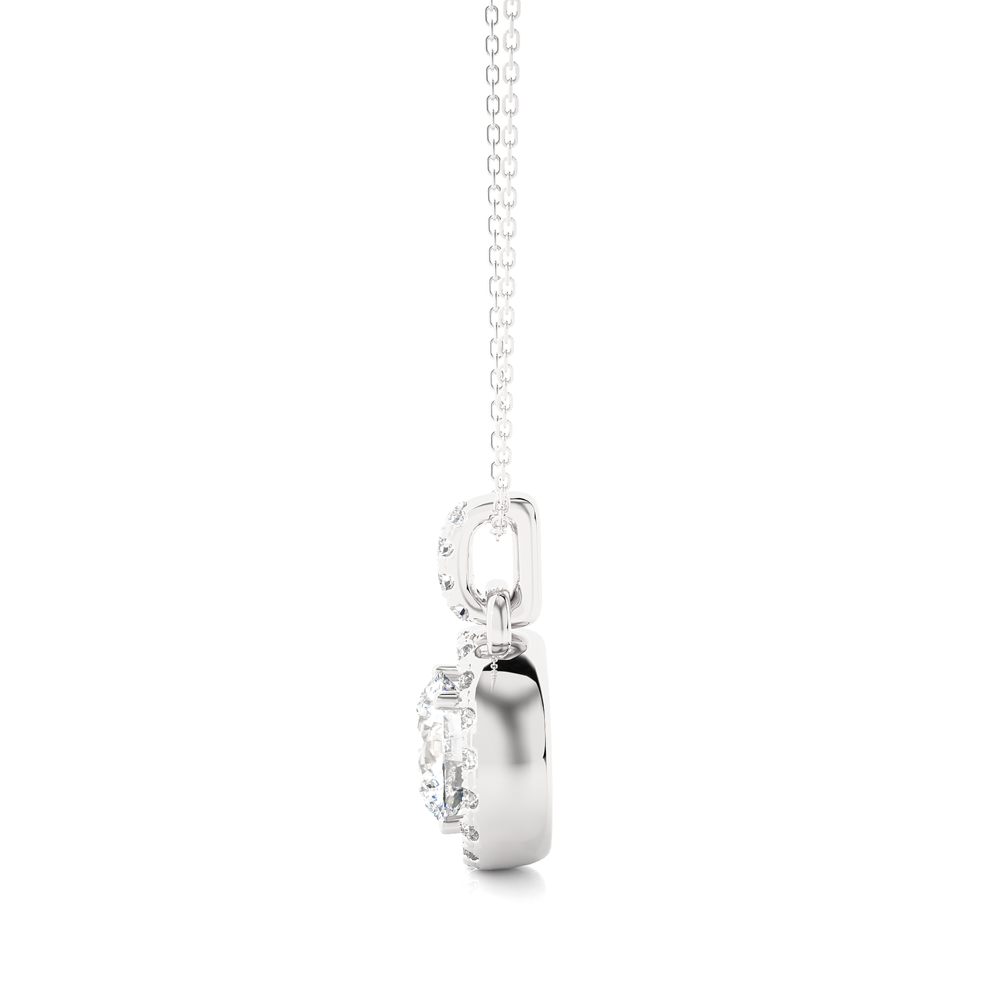 montara round diamond pendant