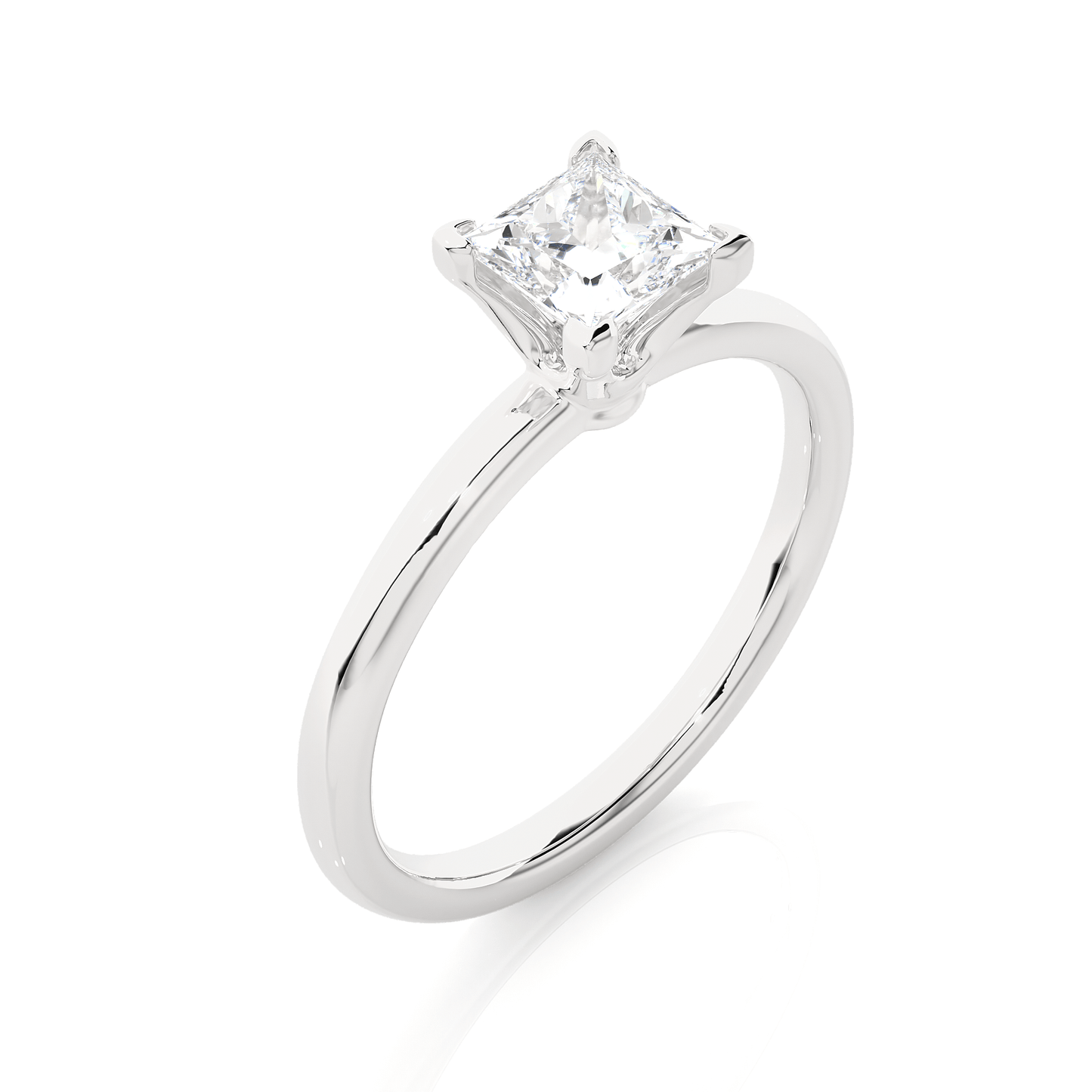 1 carat elena charm princess cut diamond solitaire engagement ring for women โ classic bridal jewelry