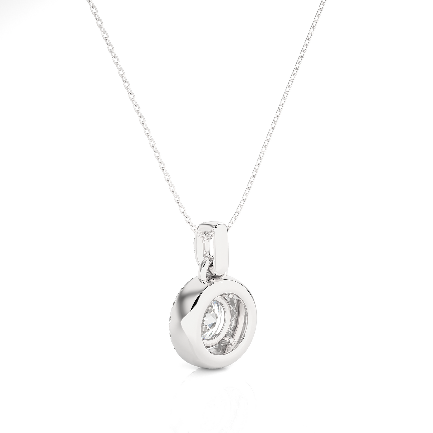montara round diamond pendant