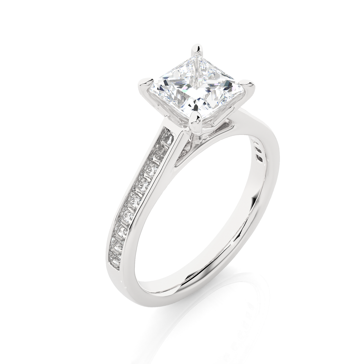 1.18 carat princess cut solitaire diamond engagement ring for women โ elegant bridal jewelry
