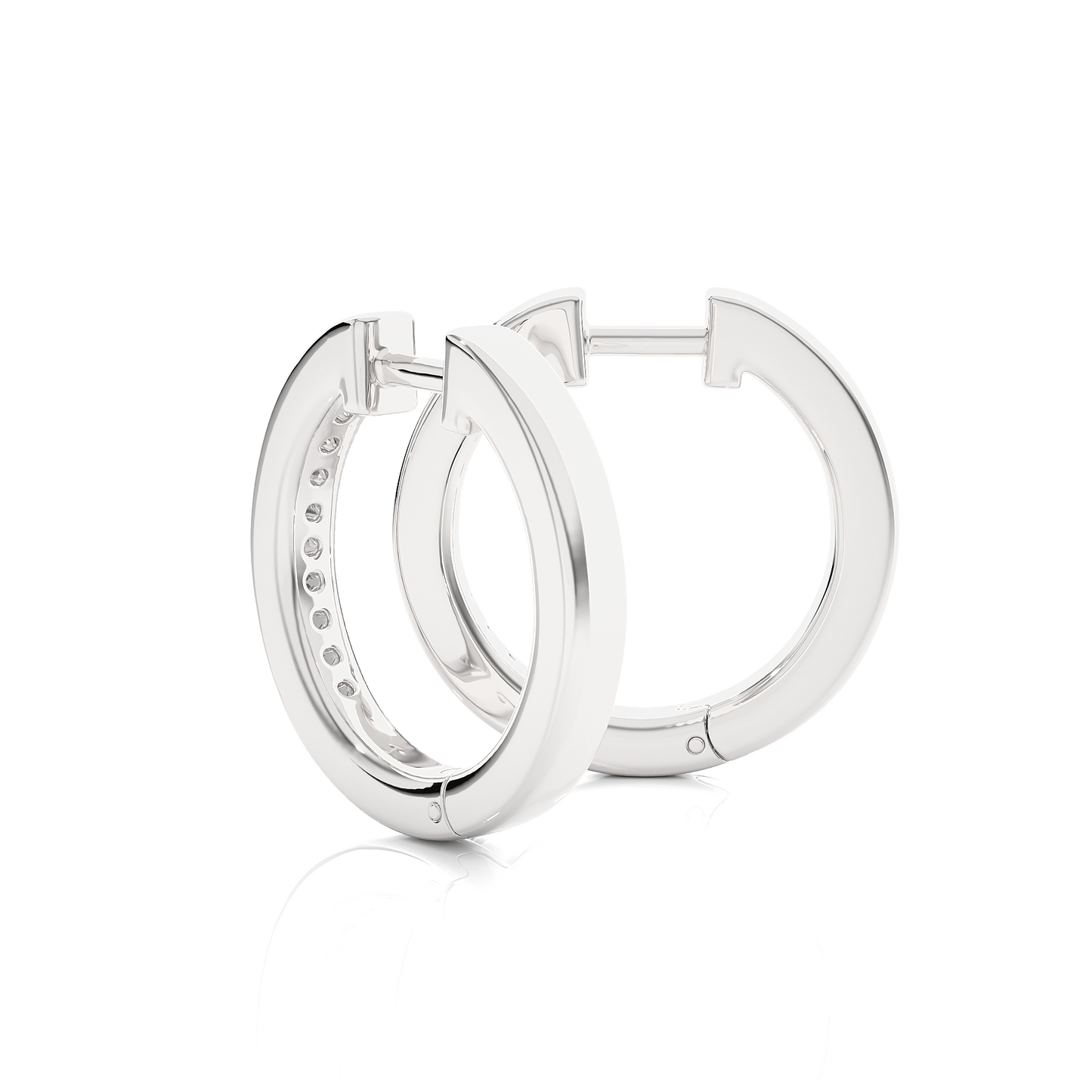 0.90 carat round cut diamond classic white gold hoop earrings – timeless everyday jewelry for women