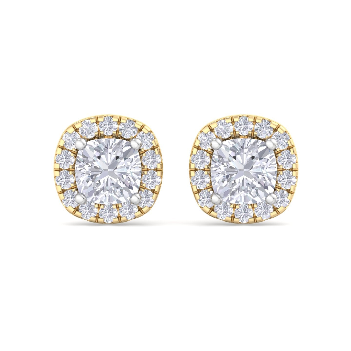 1.84 carat cushion cut diamond studs earrings – luxury diamond jewelry