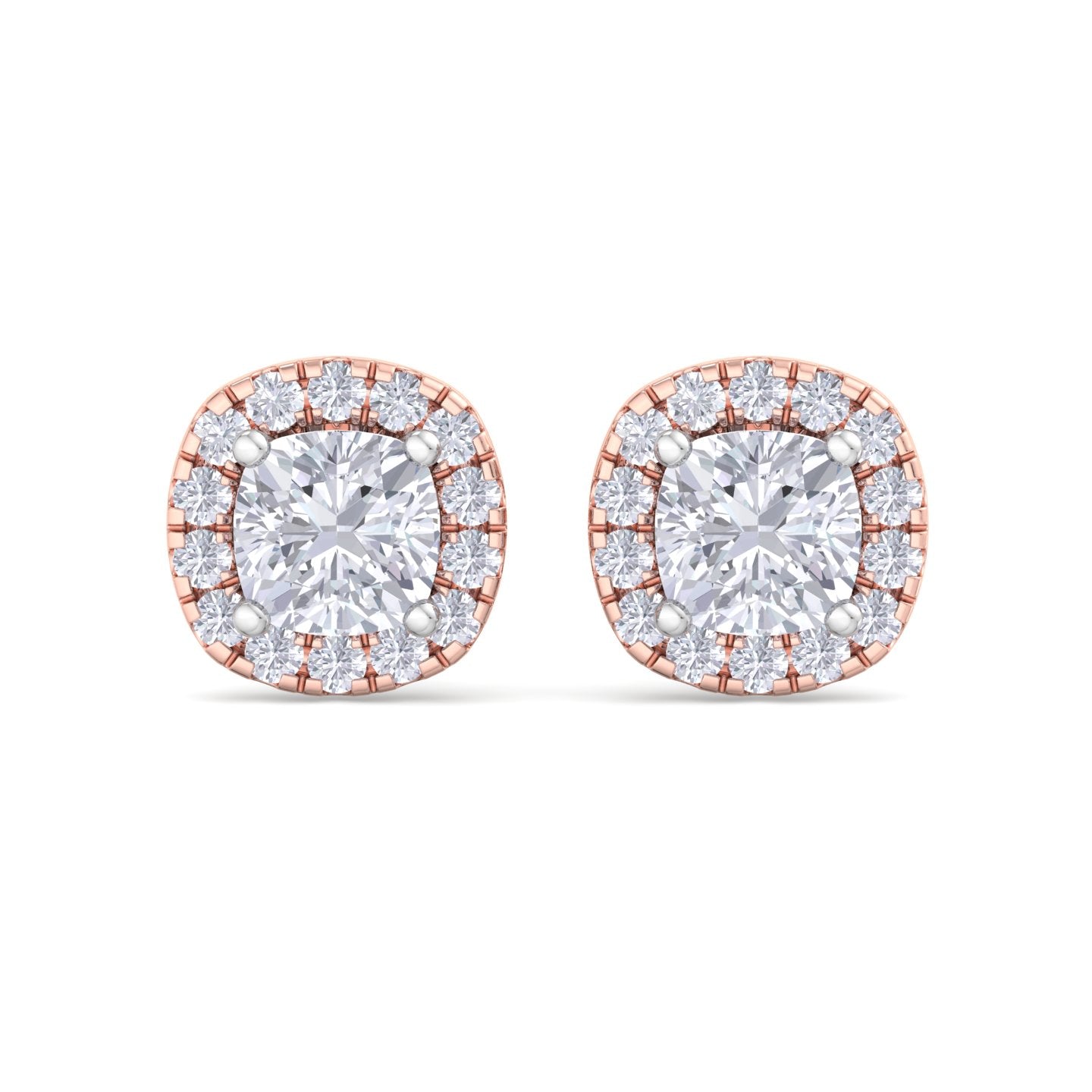 1.84 carat cushion cut diamond studs earrings – luxury diamond jewelry