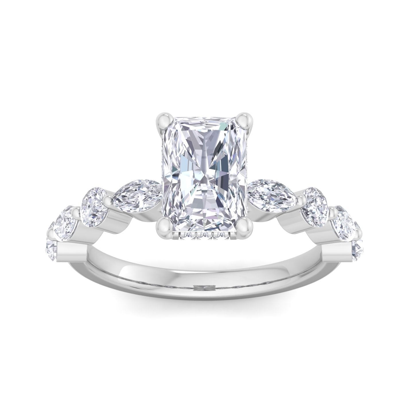 5.16 carat radiant cut hidden halo diamond engagement ring – luxury diamond jewelry