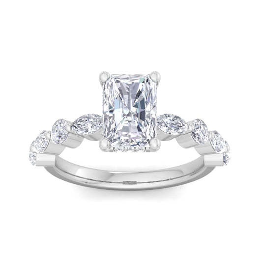 5.16 Carat Radiant Cut Hidden Halo Diamond Engagement Ring – Luxury Diamond Jewelry