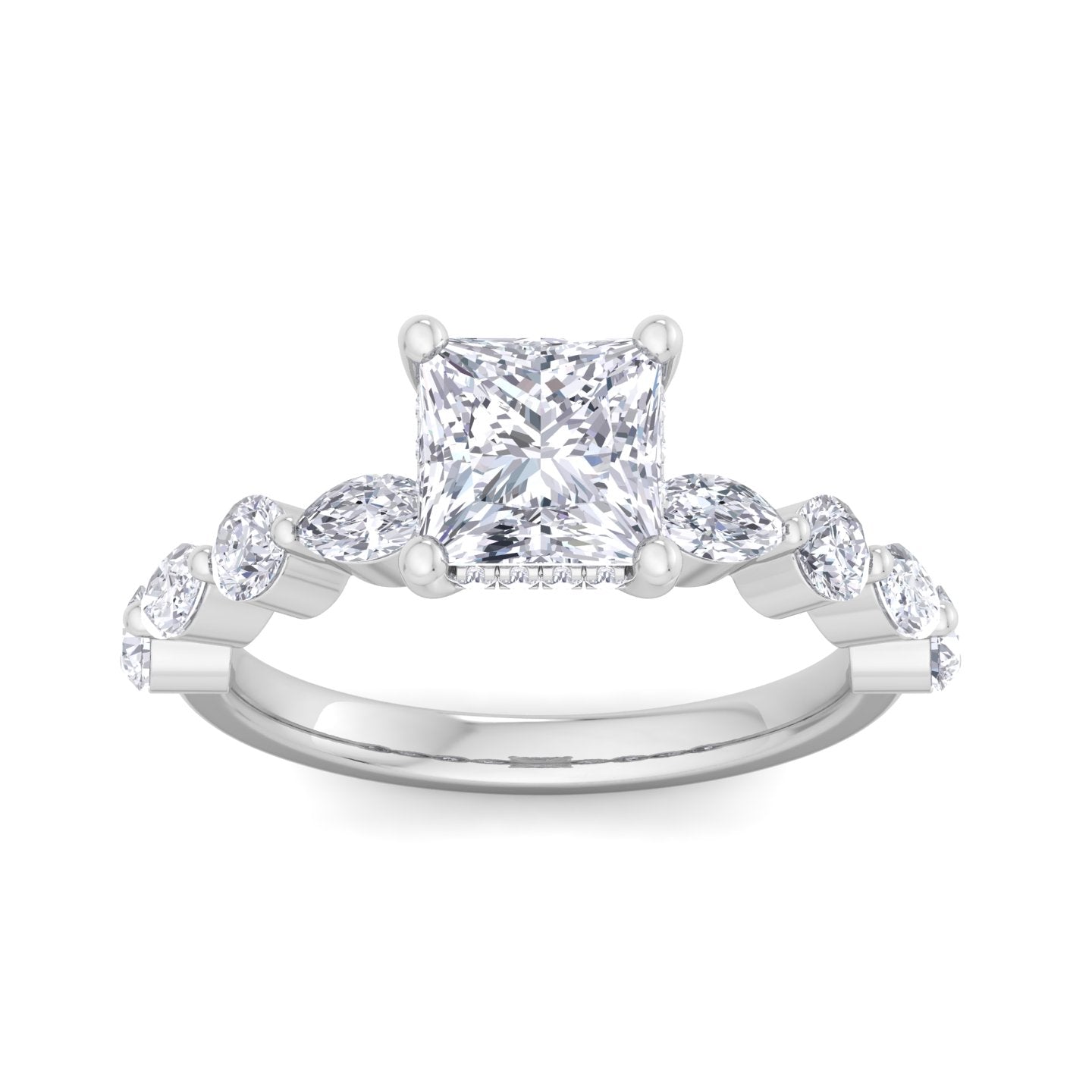 5.16 carat princess cut solitaire diamond engagement ring – luxury diamond jewelry