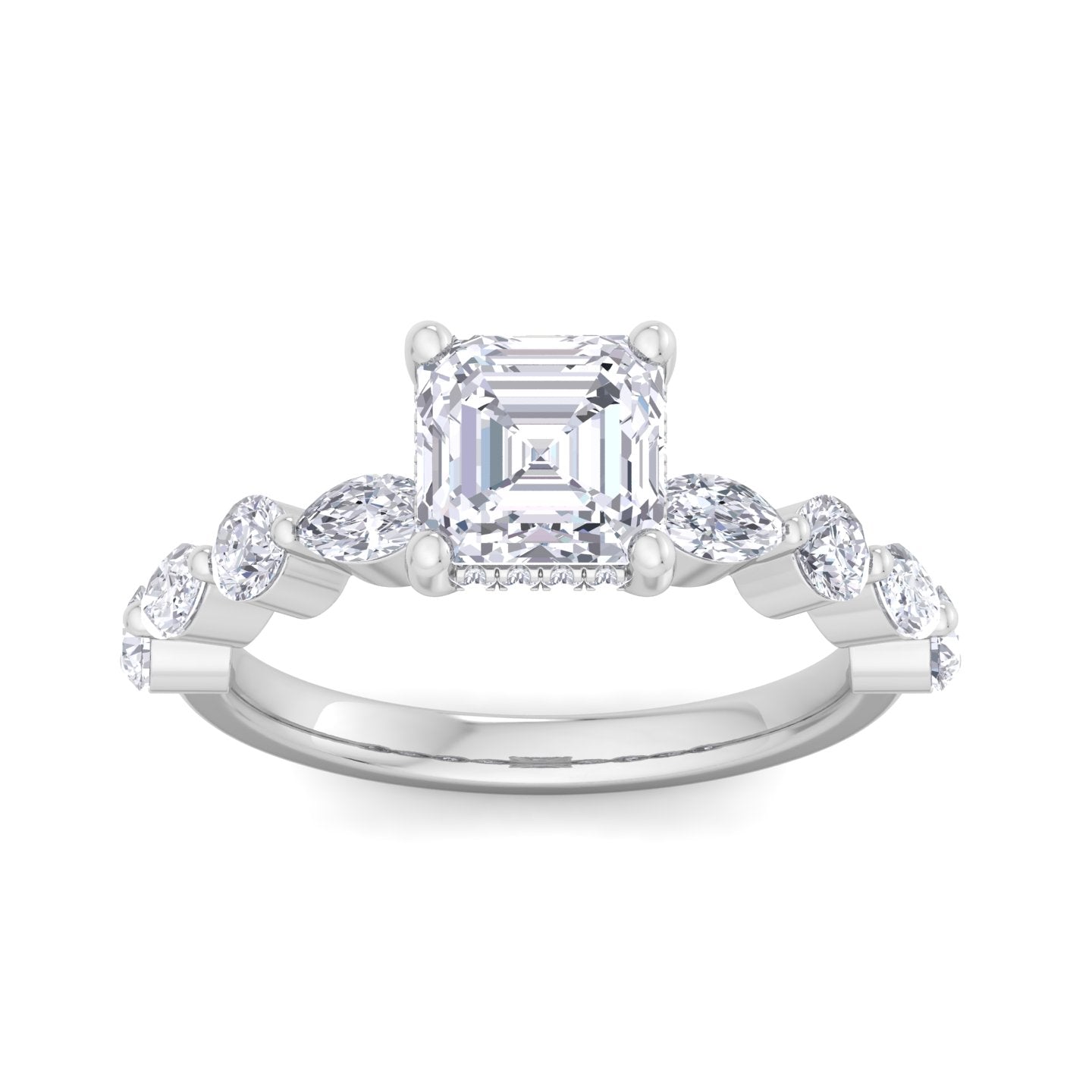 5.16 carat asscher cut solitaire diamond engagement ring – luxury diamond jewelry