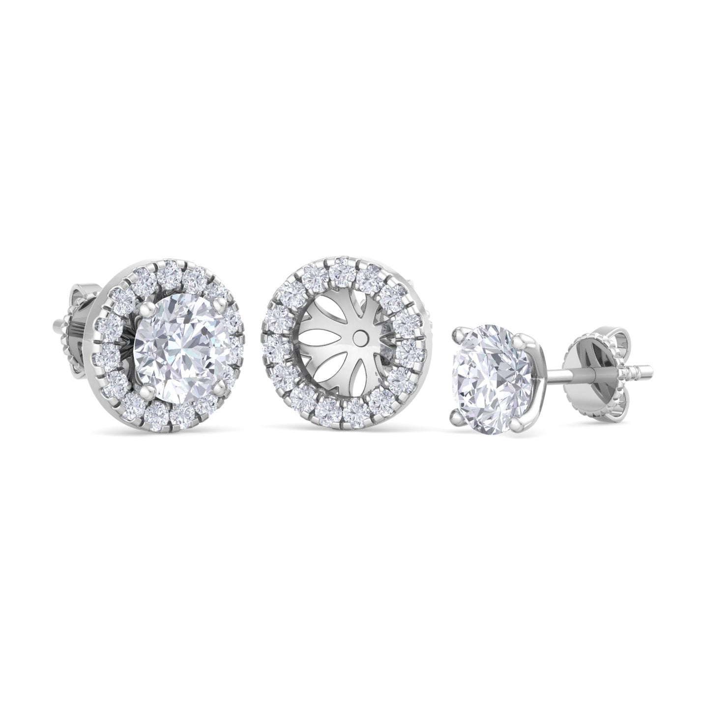 1.60 carat round cut diamond studs earrings – luxury diamond jewelry