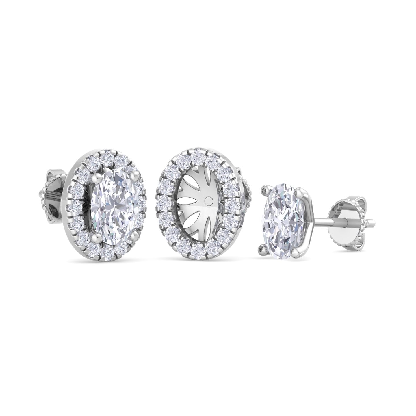 1.64 carat oval cut diamond studs earrings – luxury diamond jewelry
