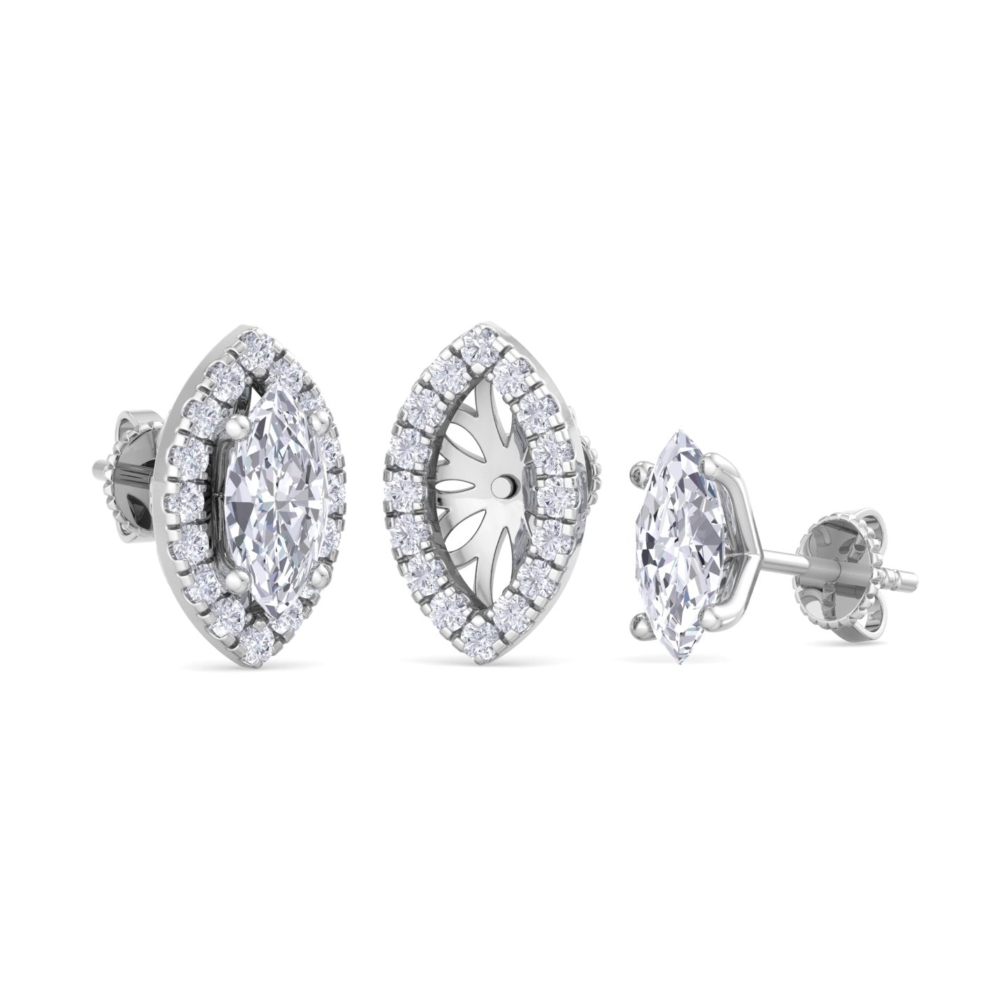 1.64 carat marquise cut diamond studs earrings – luxury diamond jewelry