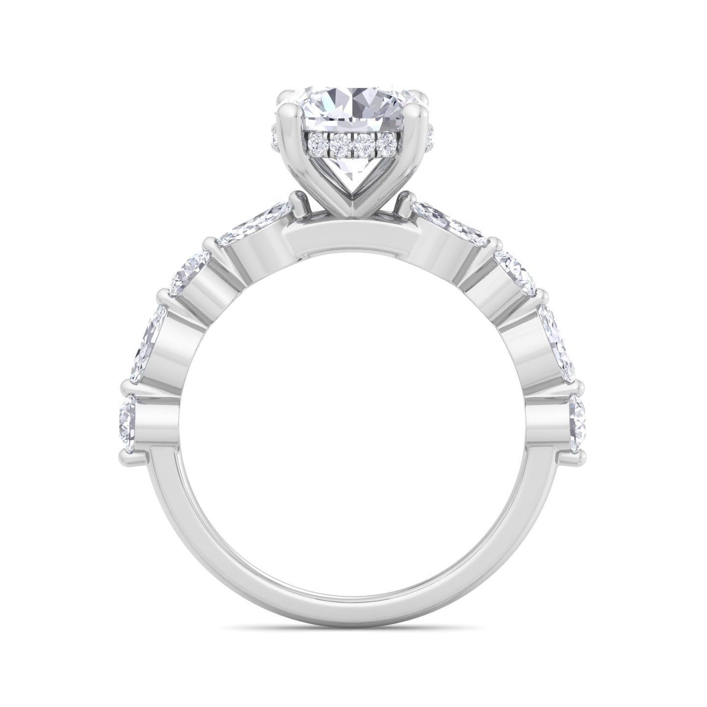 5.16 carat round cut solitaire diamond engagement ring – luxury diamond jewelry