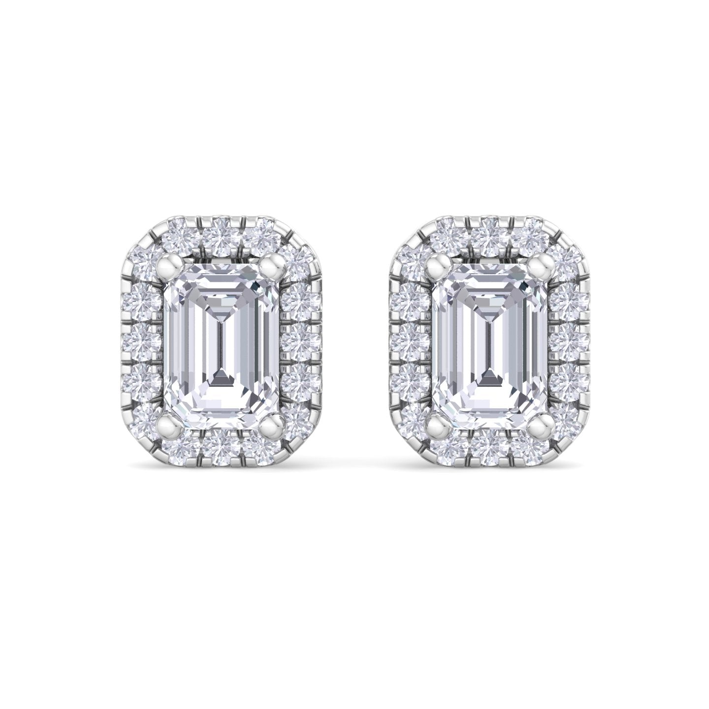 1.64 carat emerald cut diamond studs earrings – luxury diamond jewelry