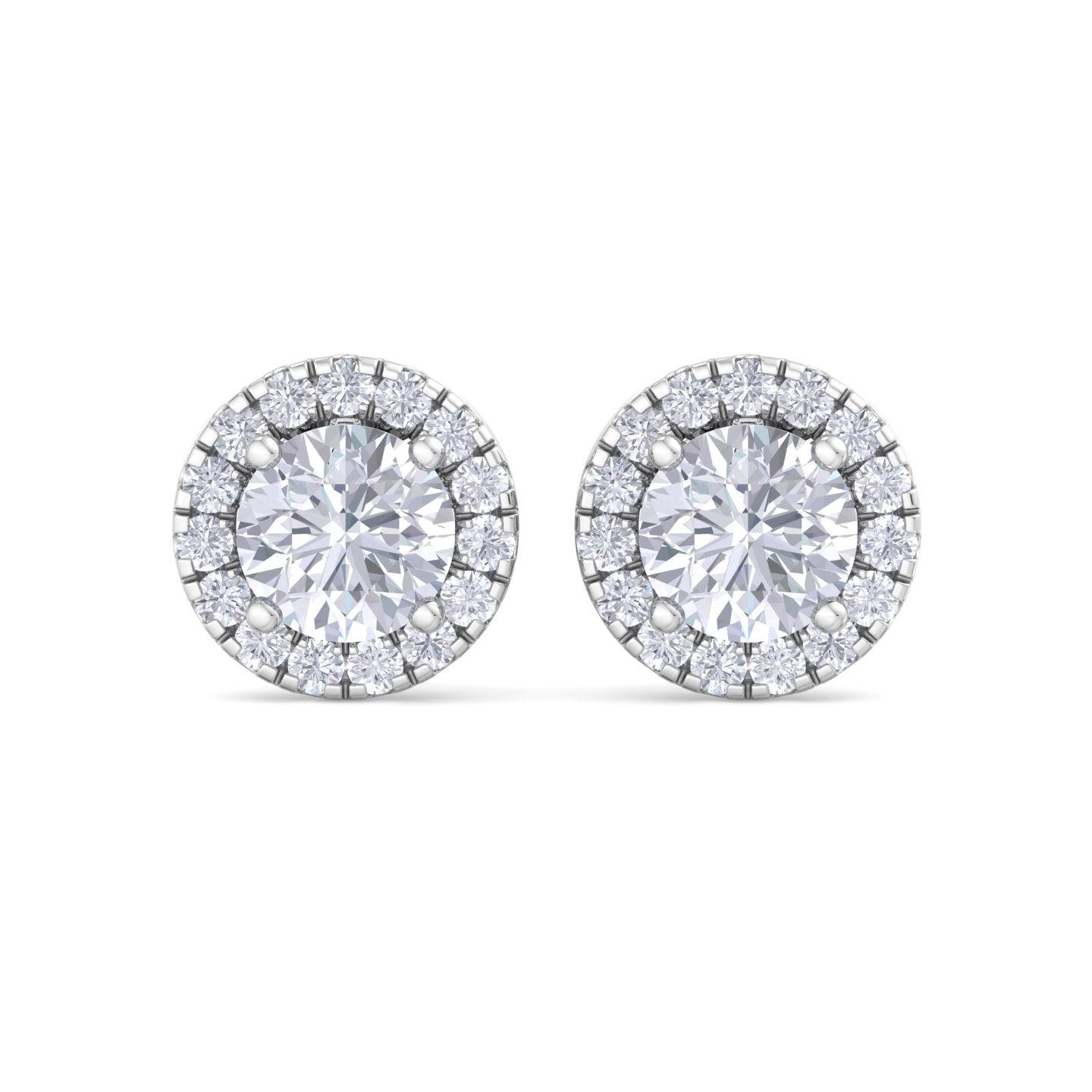 1.60 carat round cut diamond studs earrings – luxury diamond jewelry