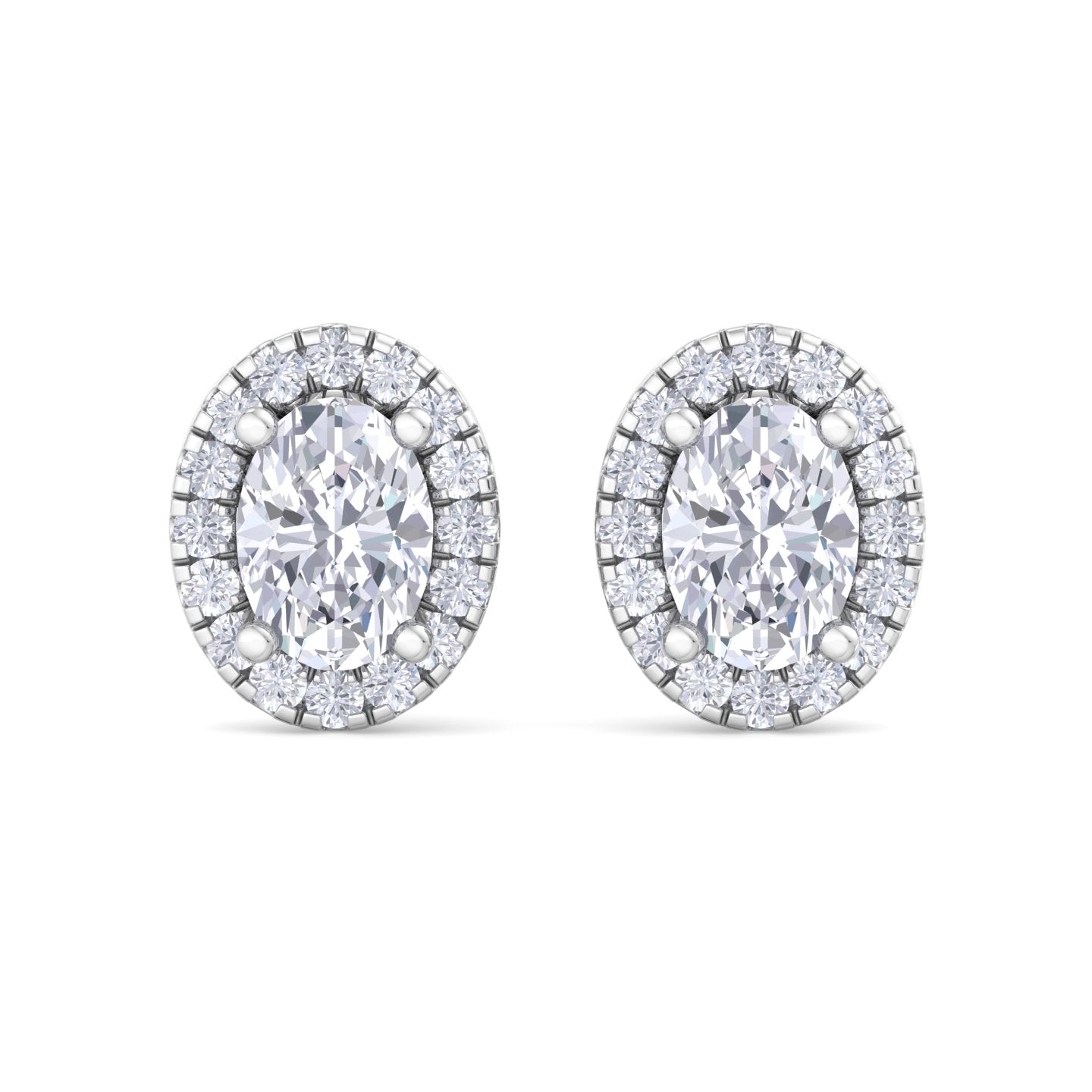1.64 carat oval cut diamond studs earrings – luxury diamond jewelry