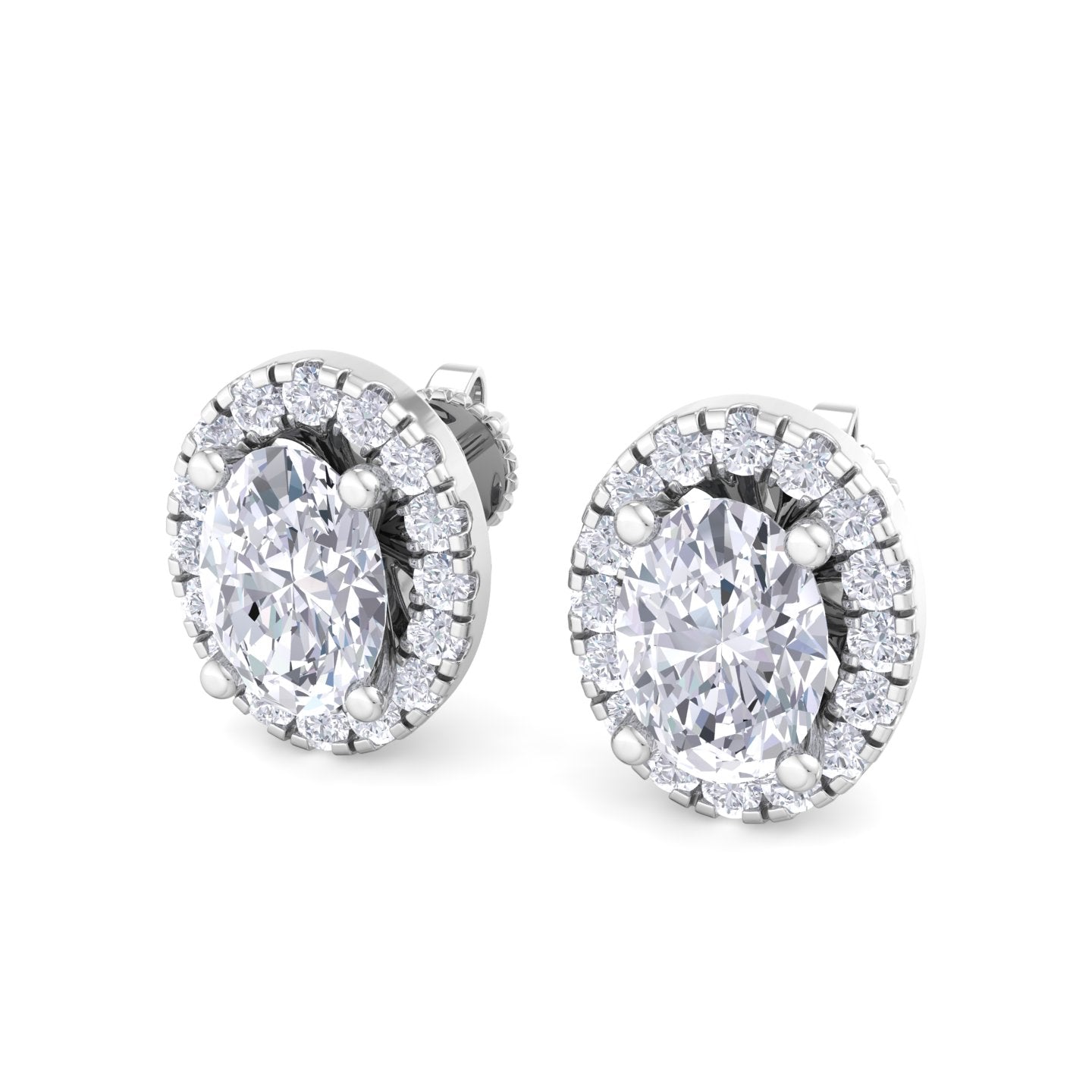1.64 carat oval cut diamond studs earrings – luxury diamond jewelry