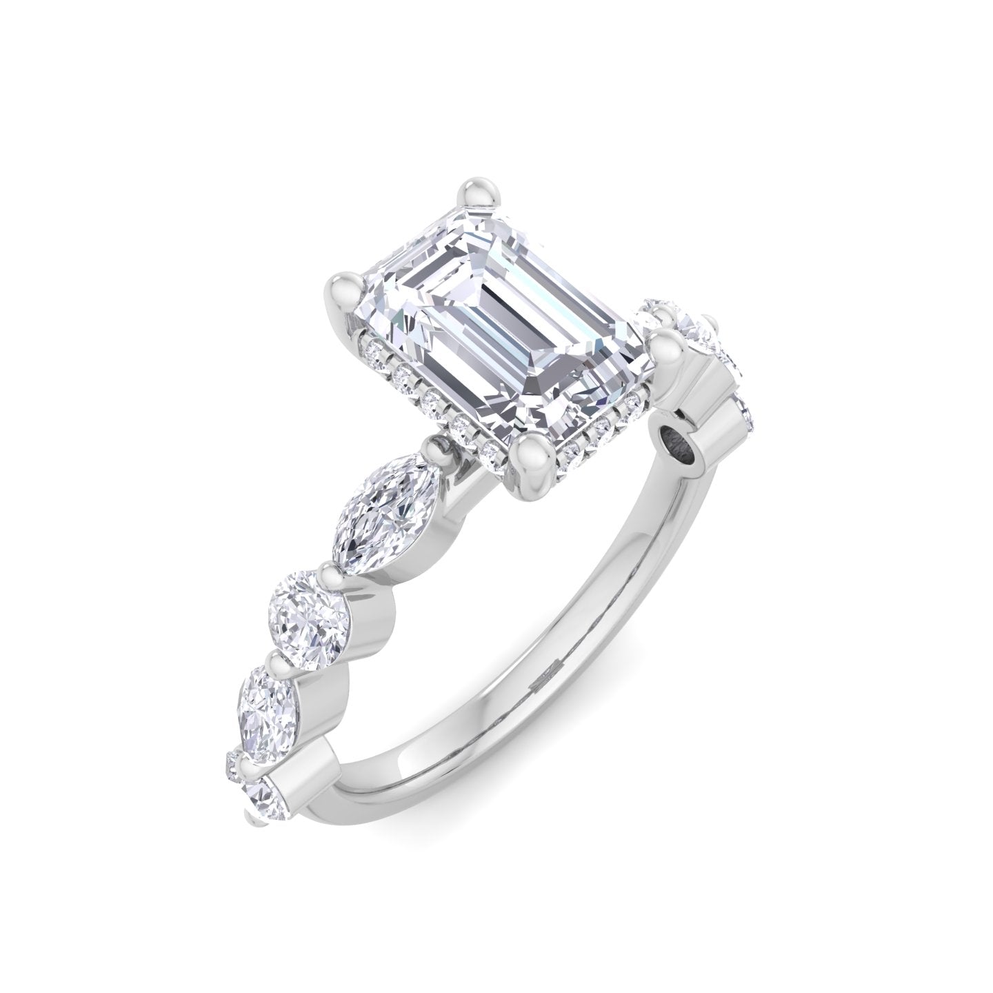 5.16 carat emerald cut solitaire diamond engagement ring โ luxury diamond jewelry