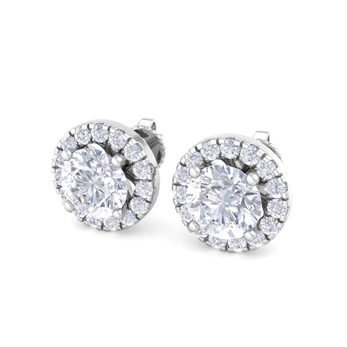 1.60 carat round cut diamond studs earrings – luxury diamond jewelry