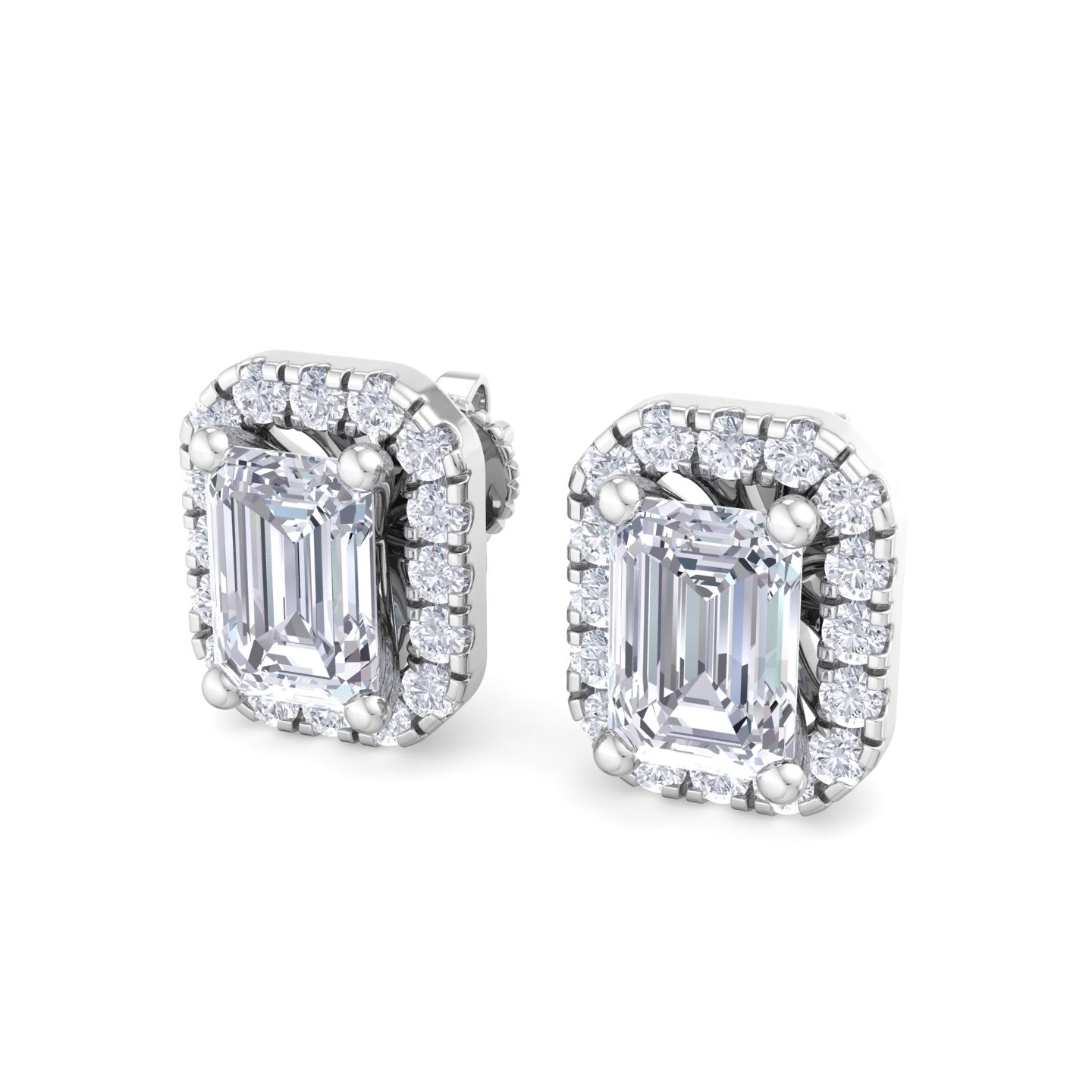 1.64 carat emerald cut diamond studs earrings – luxury diamond jewelry