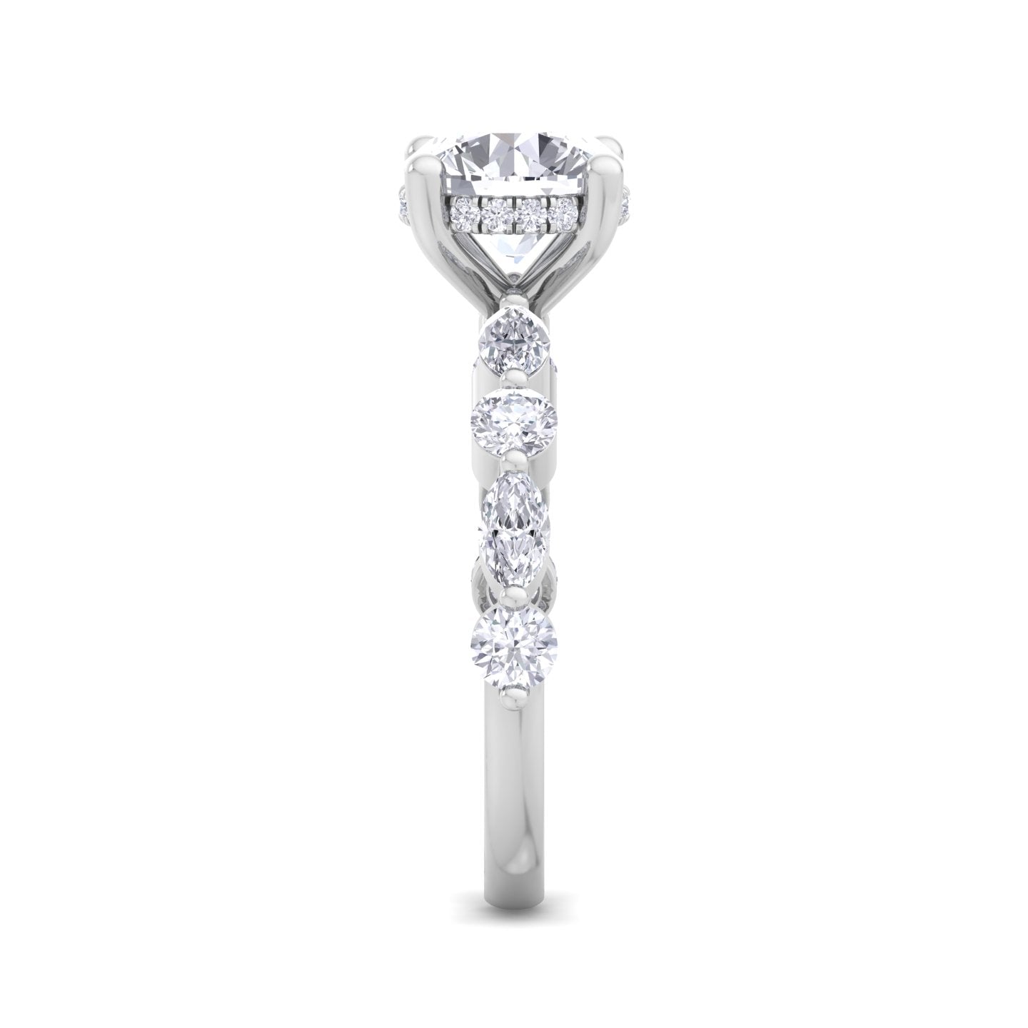 5.16 carat round cut solitaire diamond engagement ring – luxury diamond jewelry