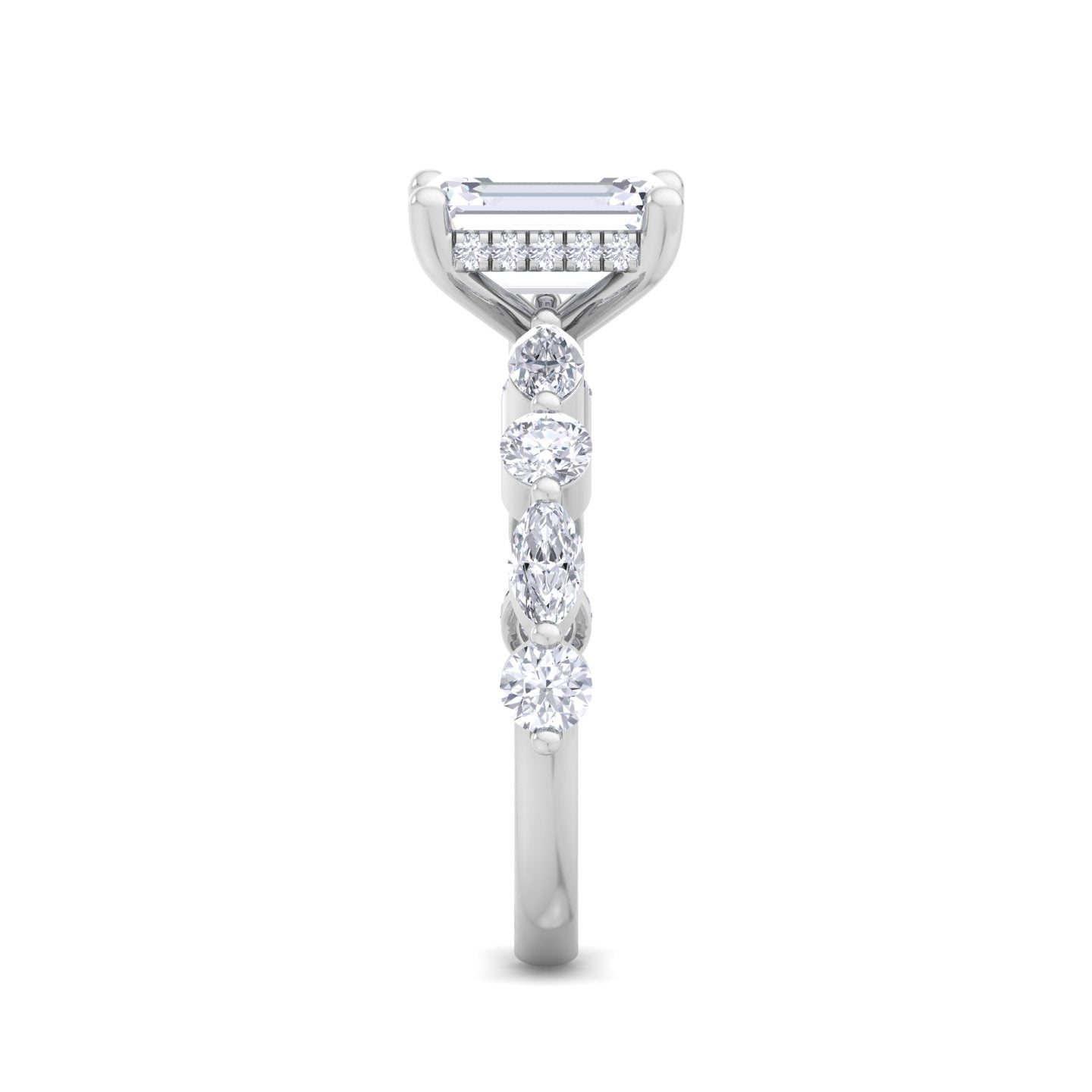 5.16 carat emerald cut solitaire diamond engagement ring โ luxury diamond jewelry