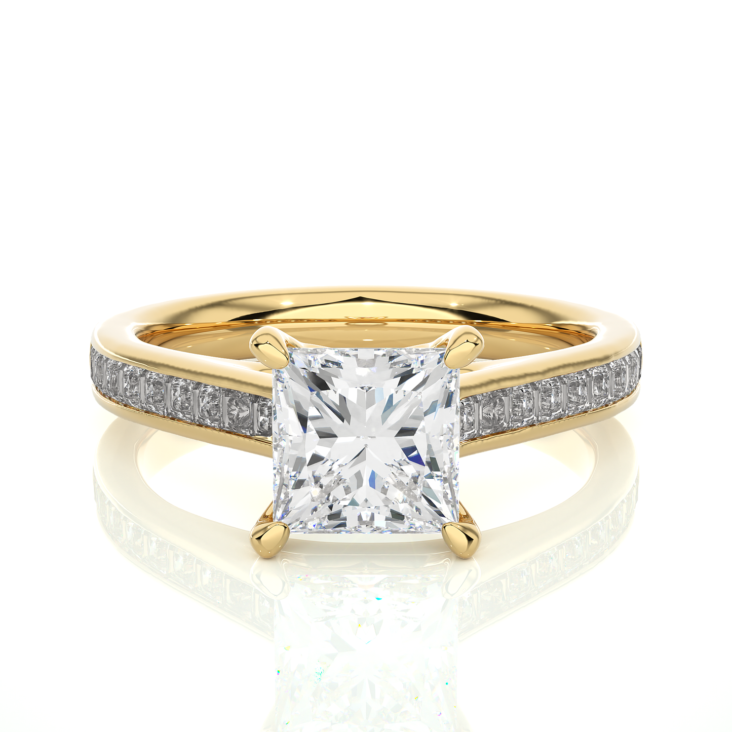 1.18 carat princess cut solitaire diamond engagement ring for women โ elegant bridal jewelry