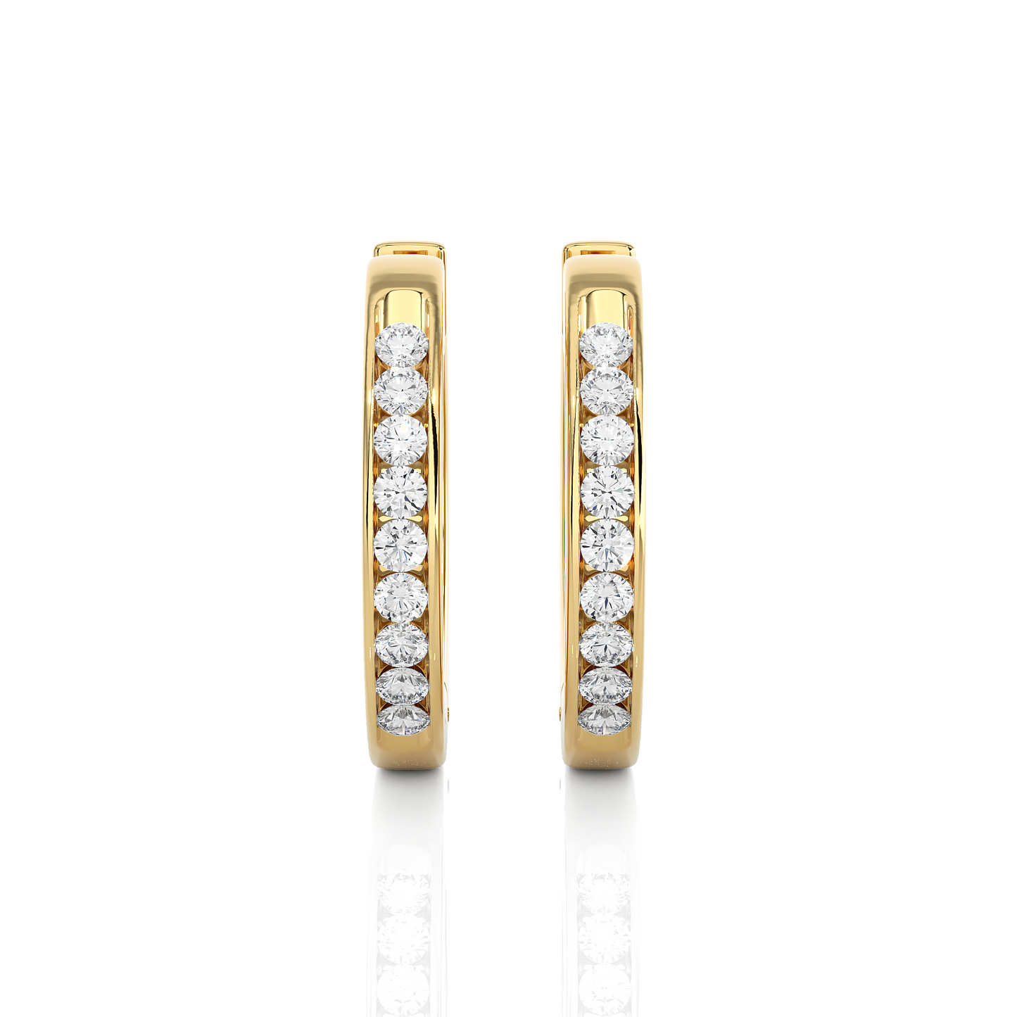0.90 carat round cut diamond classic white gold hoop earrings – timeless everyday jewelry for women