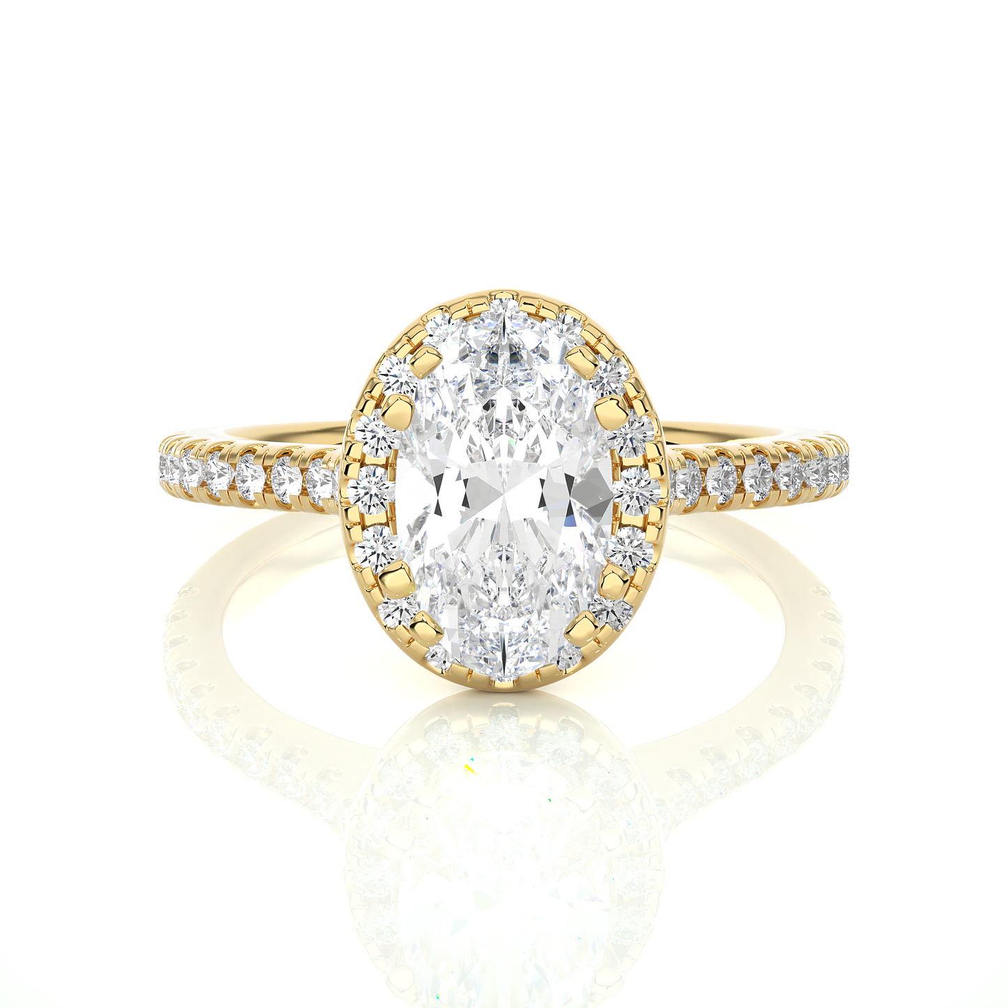 1.36 carat oval cut halo diamond engagement ring for women โ elegant bridal jewelry
