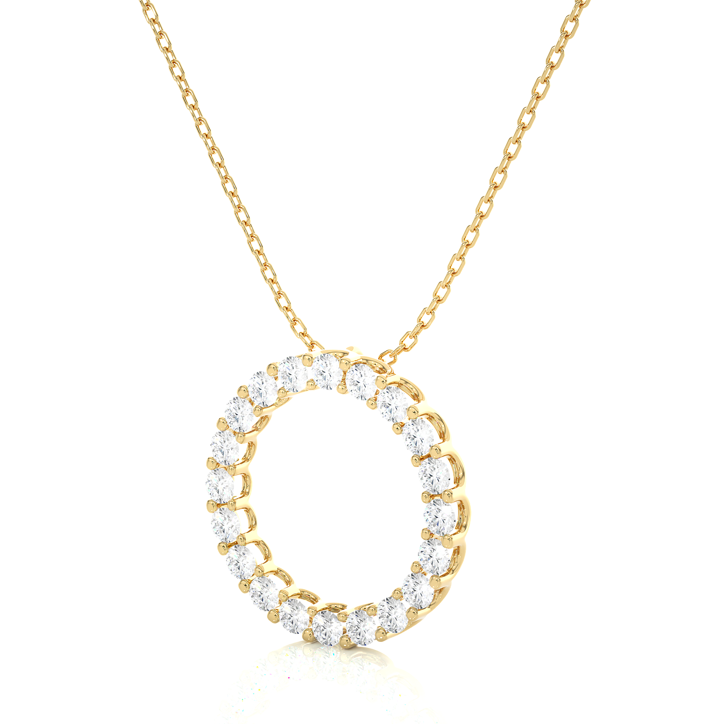 eternal round diamond pendant