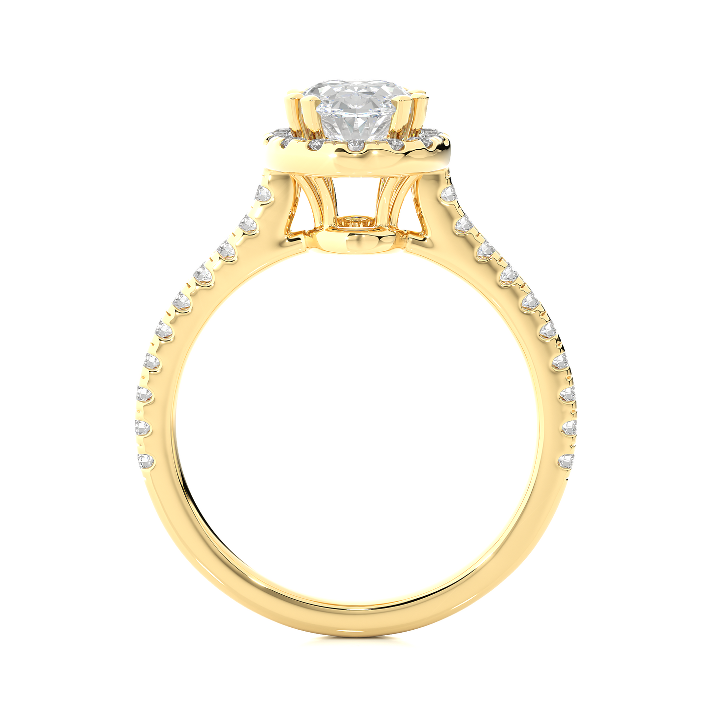 1.36 carat oval cut halo diamond engagement ring for women โ elegant bridal jewelry