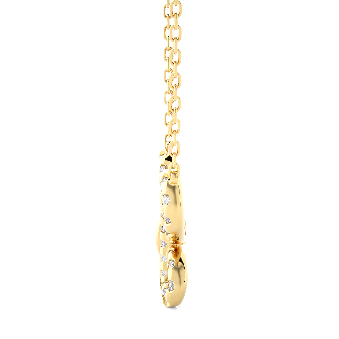 round cut butterfly pavé diamond pendant necklace – dainty jewelry for women