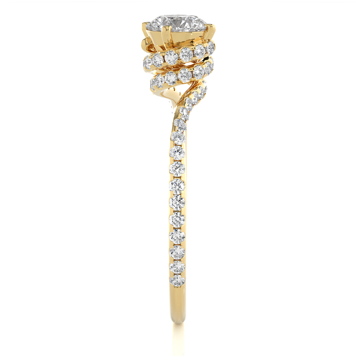 2.58 carat round cut hidden halo diamond engagement ring for women – elegant bridal jewelry