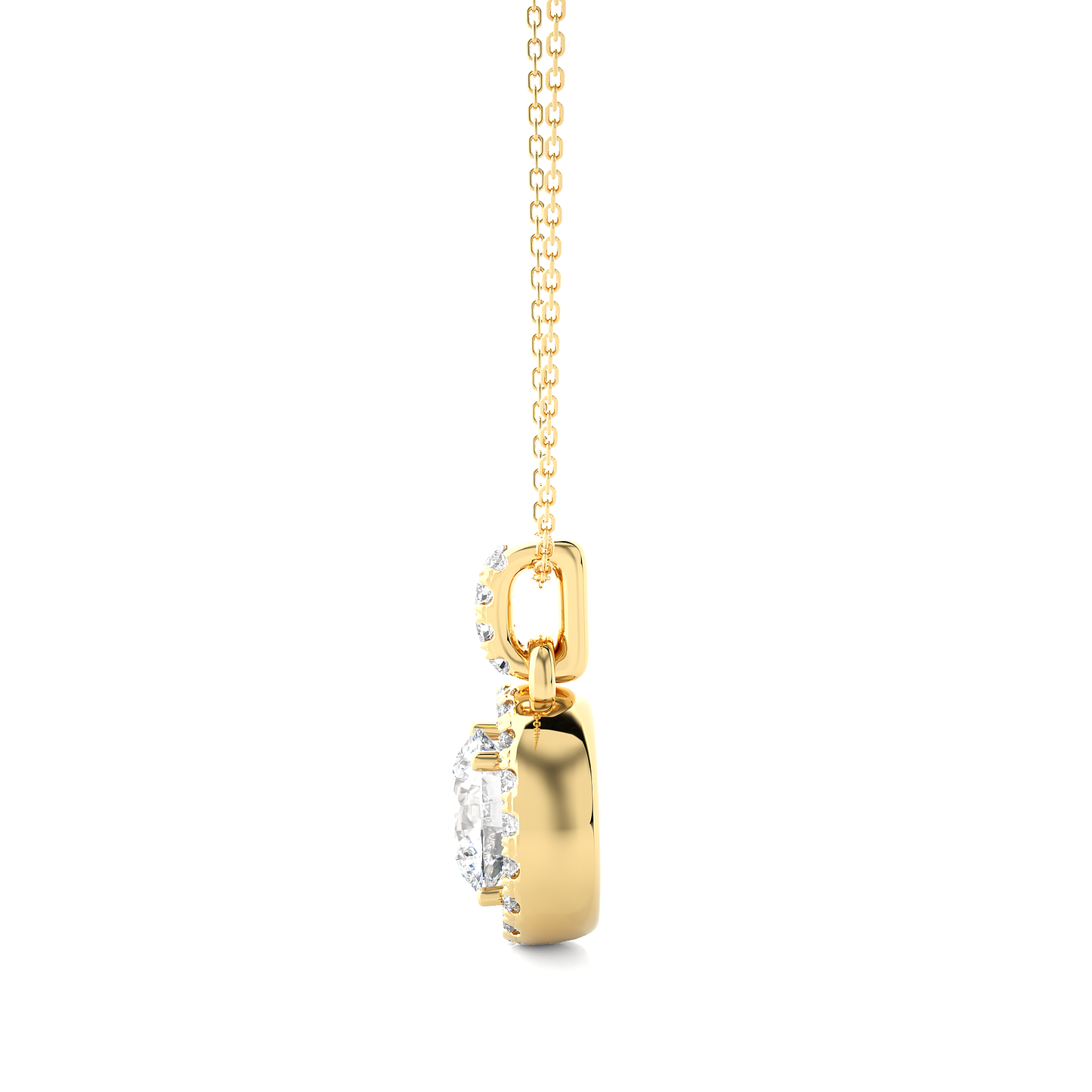 montara round diamond pendant