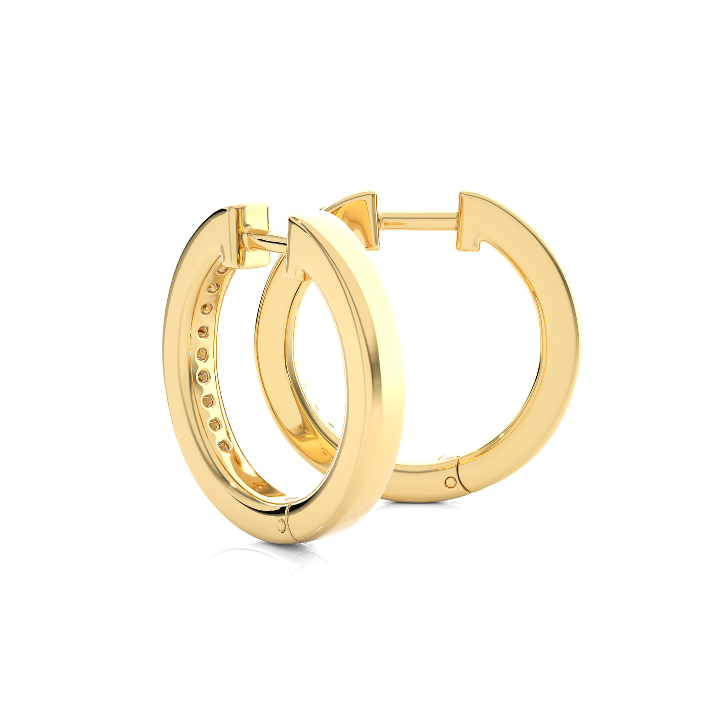 0.90 carat round cut diamond classic white gold hoop earrings – timeless everyday jewelry for women
