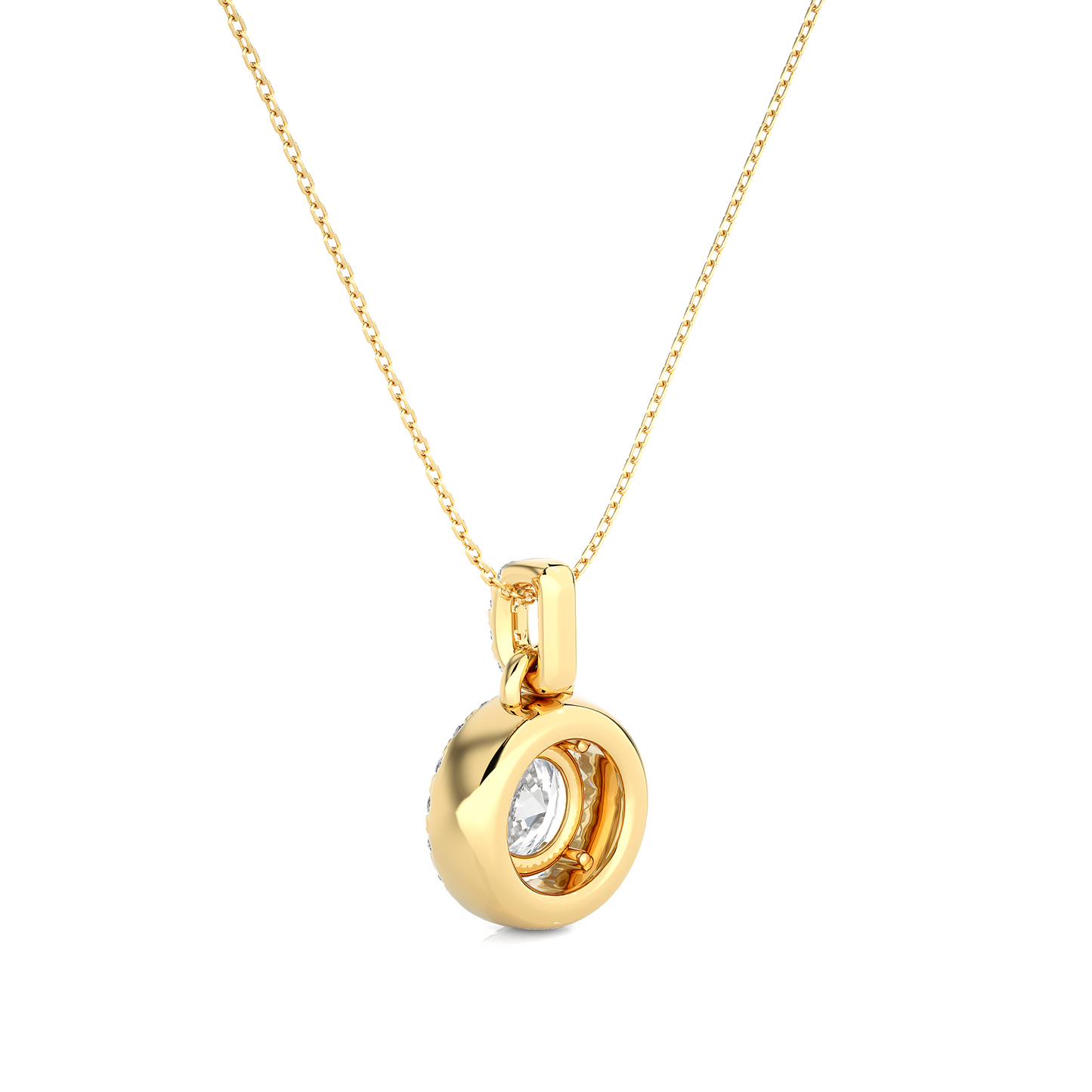 montara round diamond pendant
