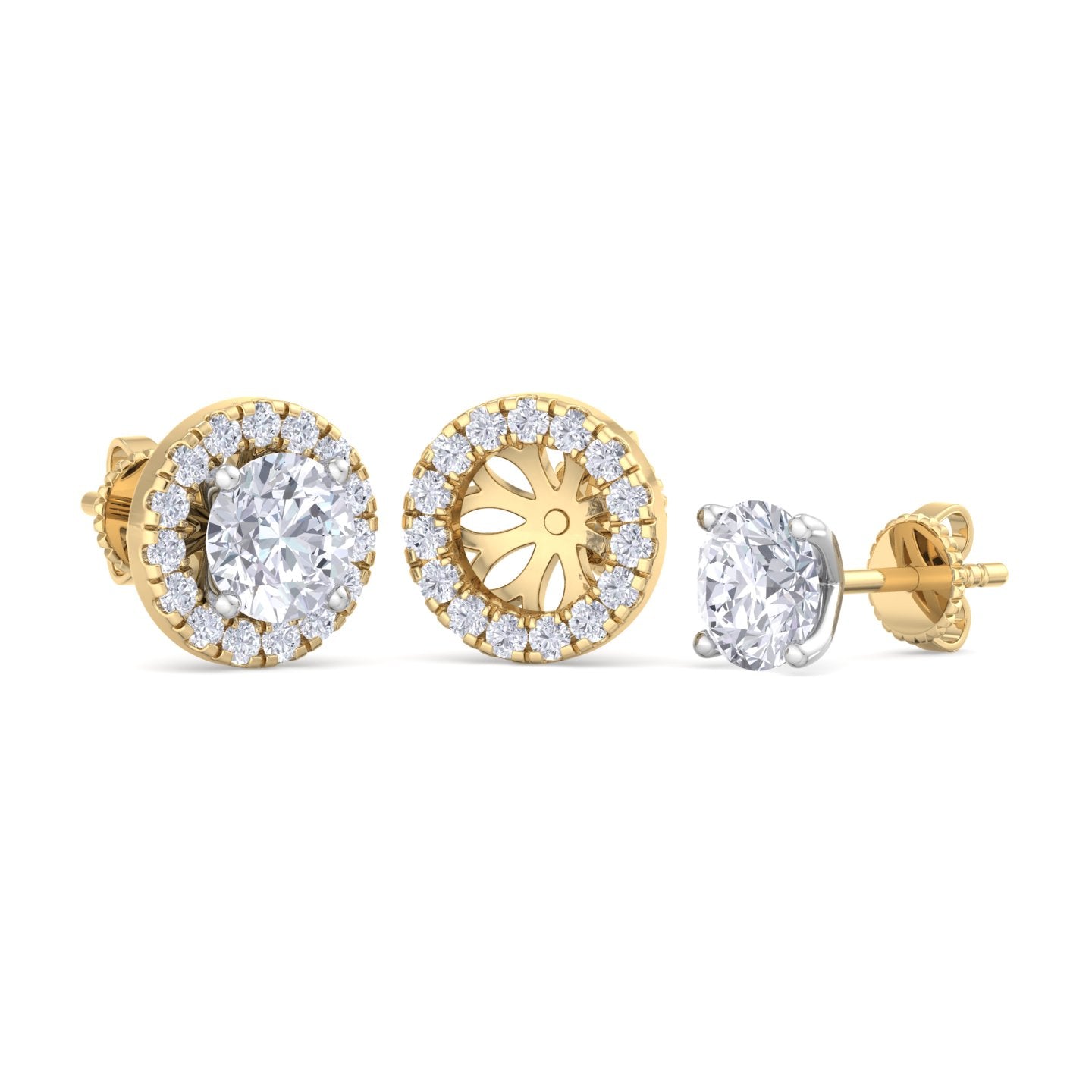 1.60 carat round cut diamond studs earrings – luxury diamond jewelry