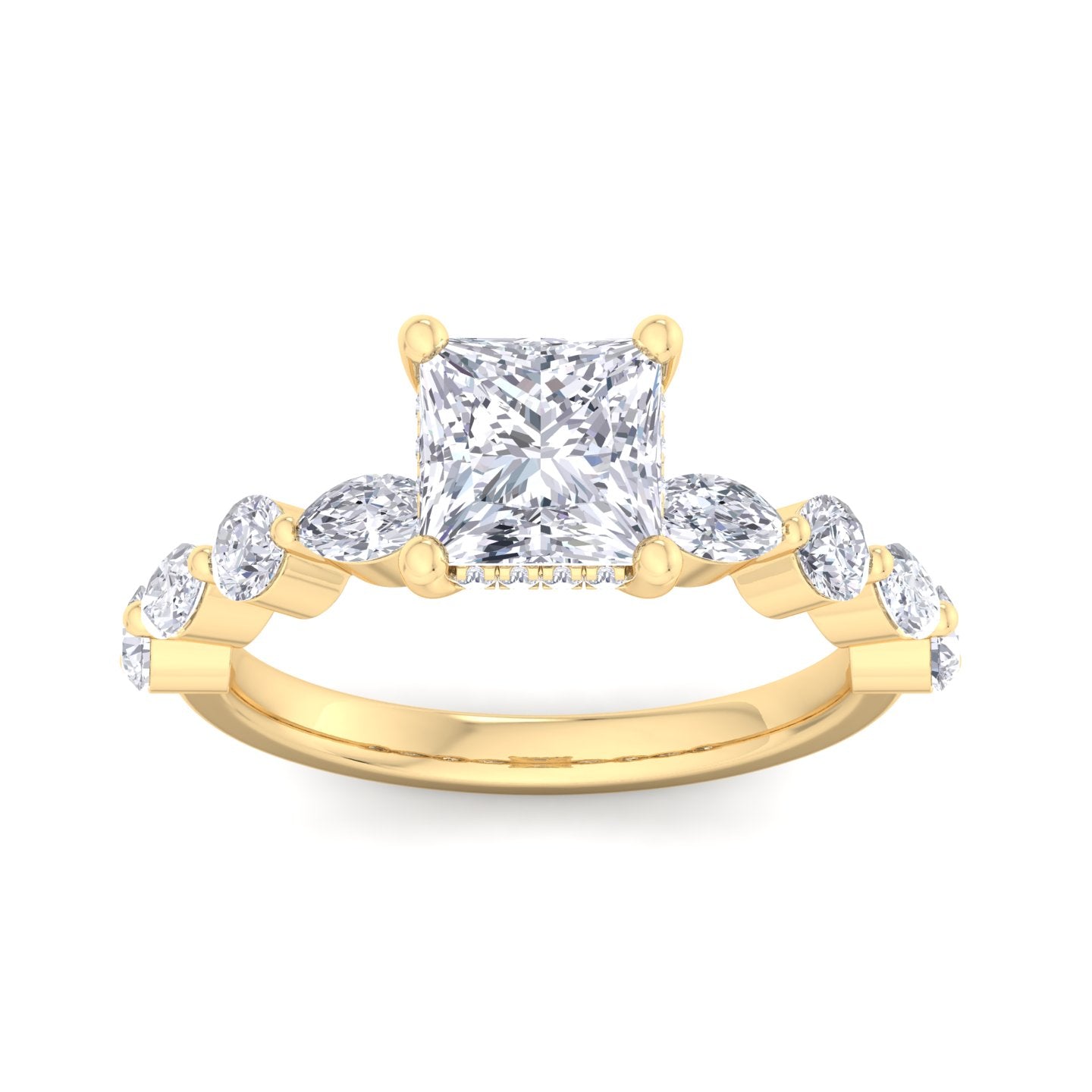 5.16 carat princess cut solitaire diamond engagement ring – luxury diamond jewelry