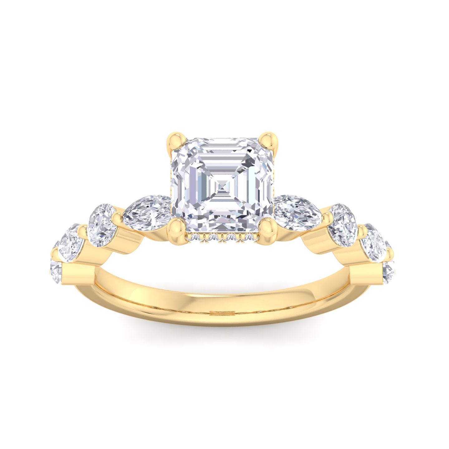 5.16 carat asscher cut solitaire diamond engagement ring – luxury diamond jewelry