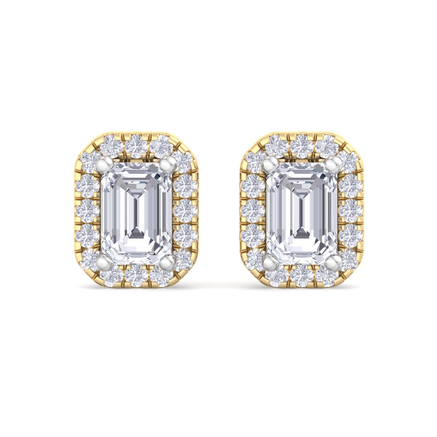 1.64 carat emerald cut diamond studs earrings – luxury diamond jewelry