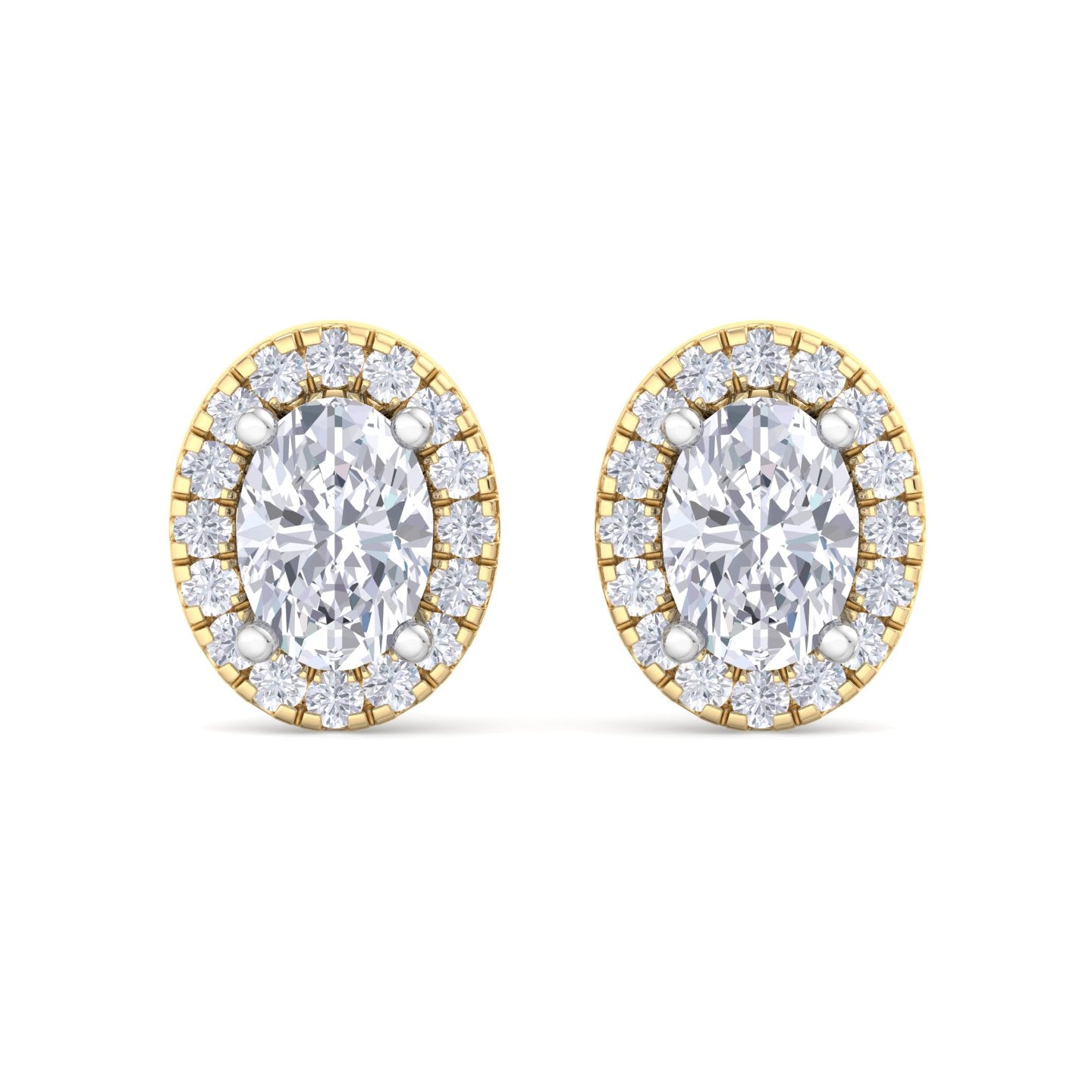 1.64 carat oval cut diamond studs earrings – luxury diamond jewelry